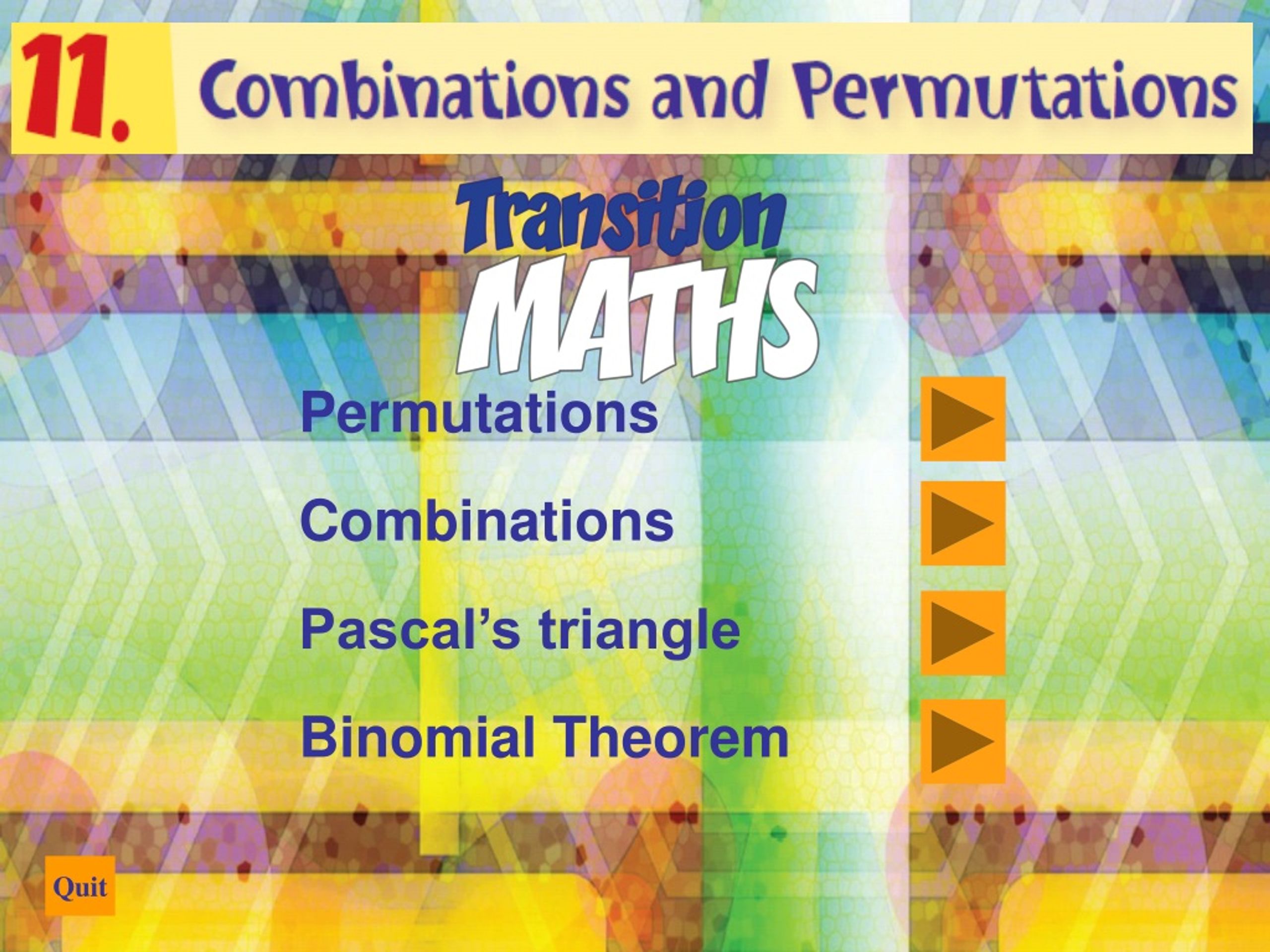 PPT Permutations Combinations Pascal’s triangle Binomial Theorem PowerPoint Presentation ID