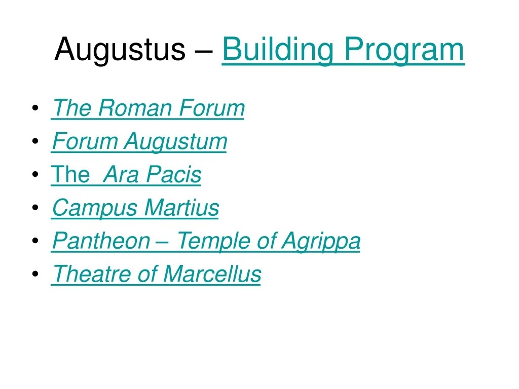 PPT Augustus Building Program PowerPoint Presentation, free