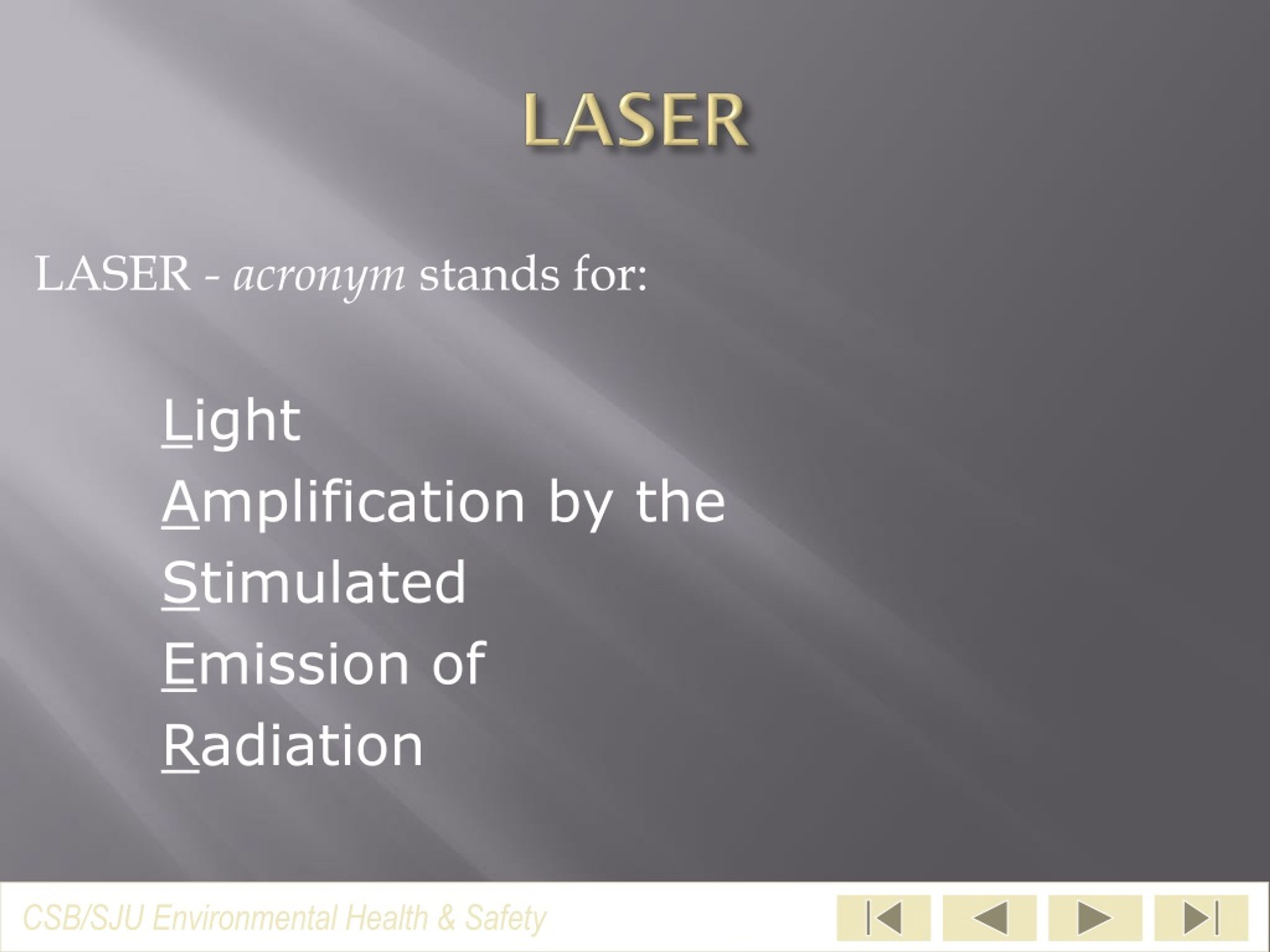 PPT Laser Safety PowerPoint Presentation, free download ID9080301