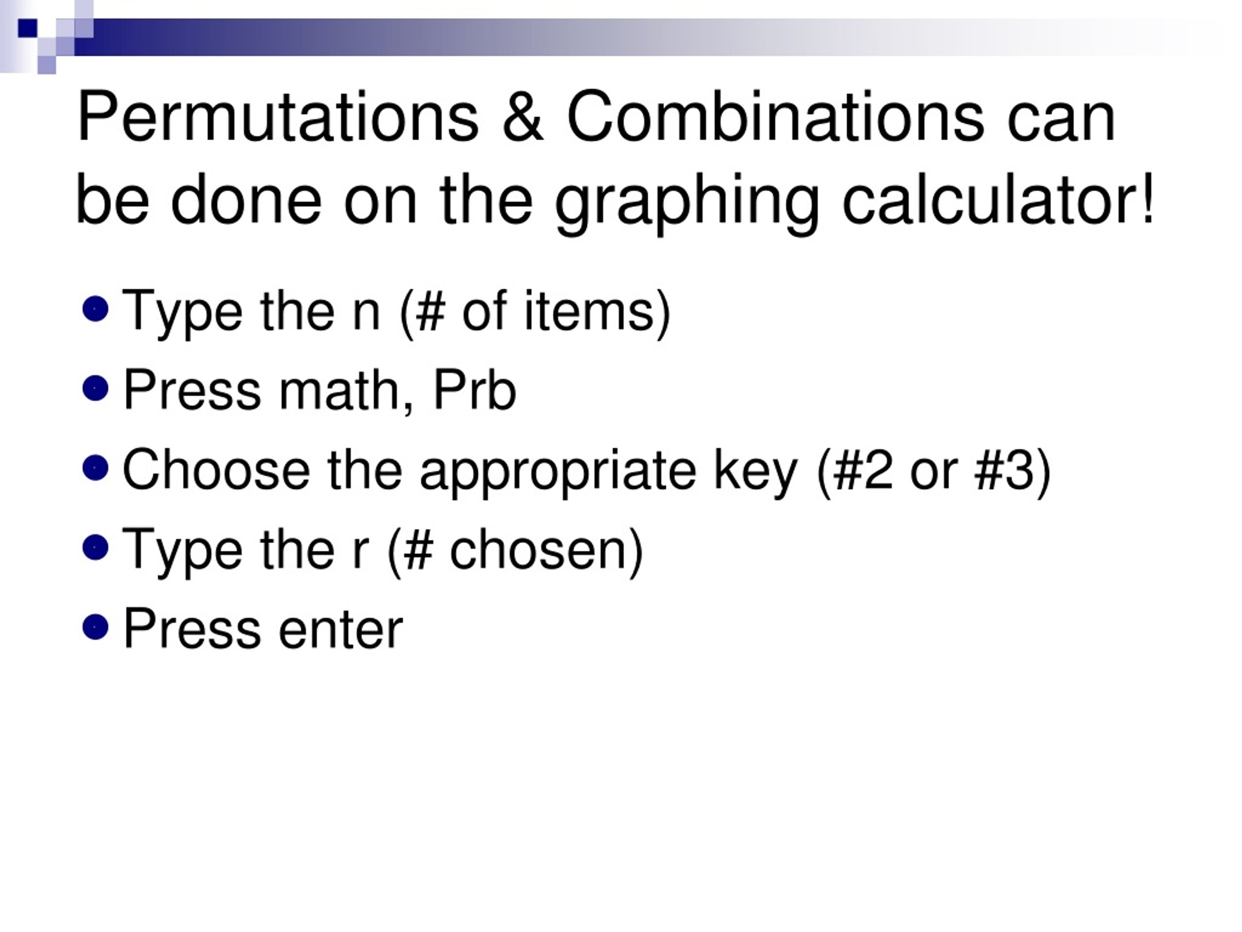 PPT Permutations & Combinations PowerPoint Presentation, free