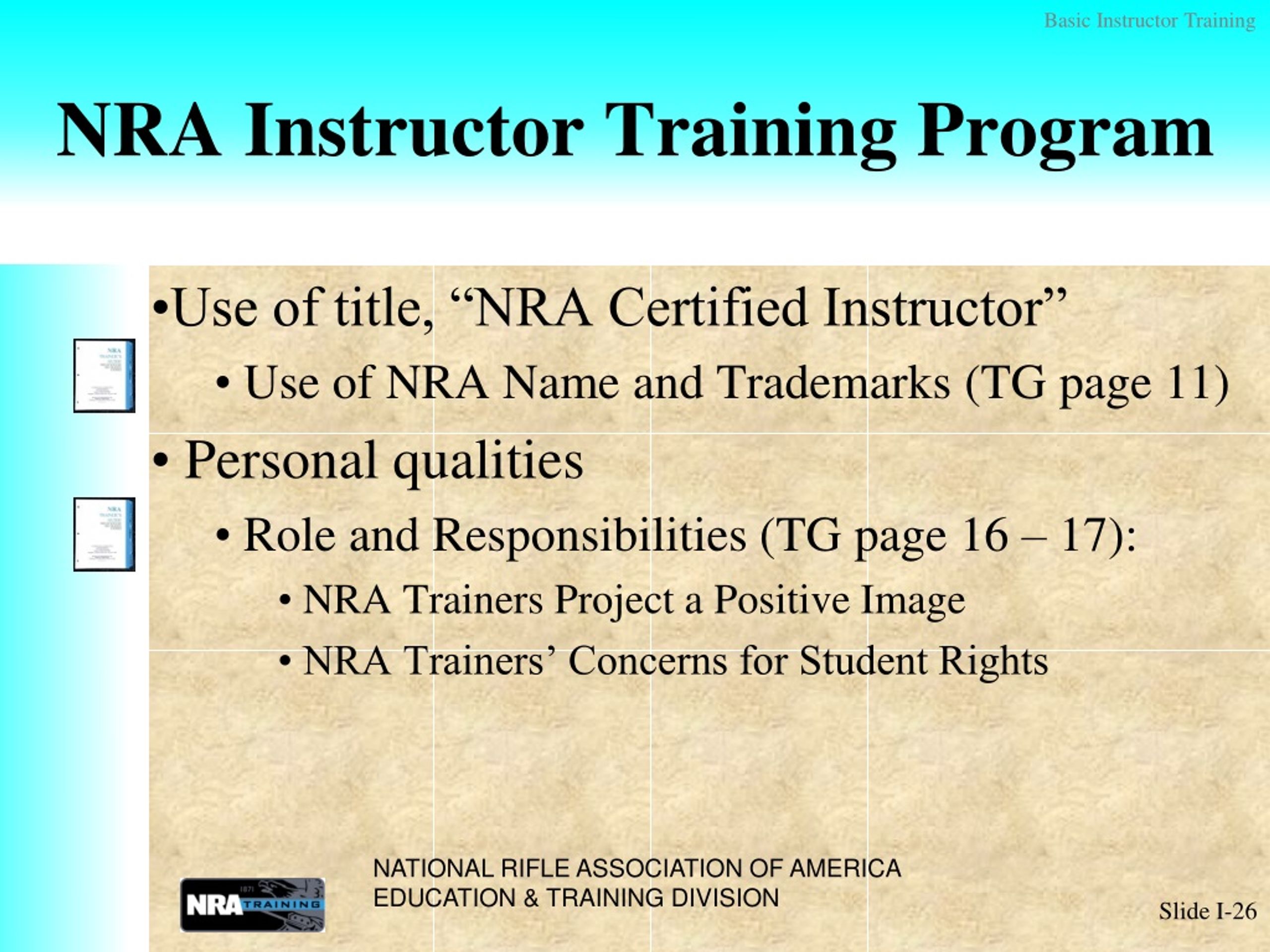 PPT NRA Instructor Training Part One Basic Instructor Training