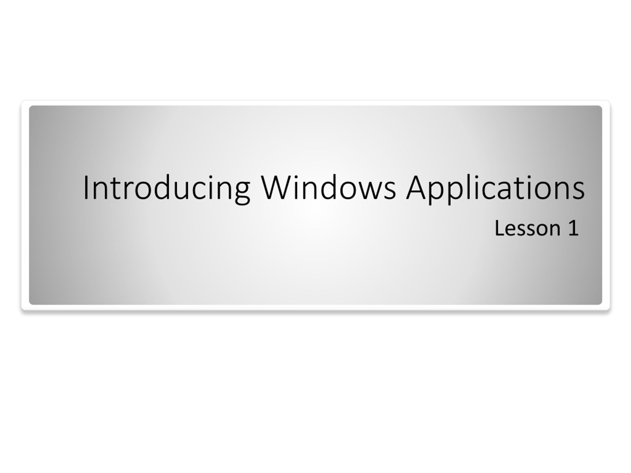 PPT Introducing Windows Applications PowerPoint Presentation, free