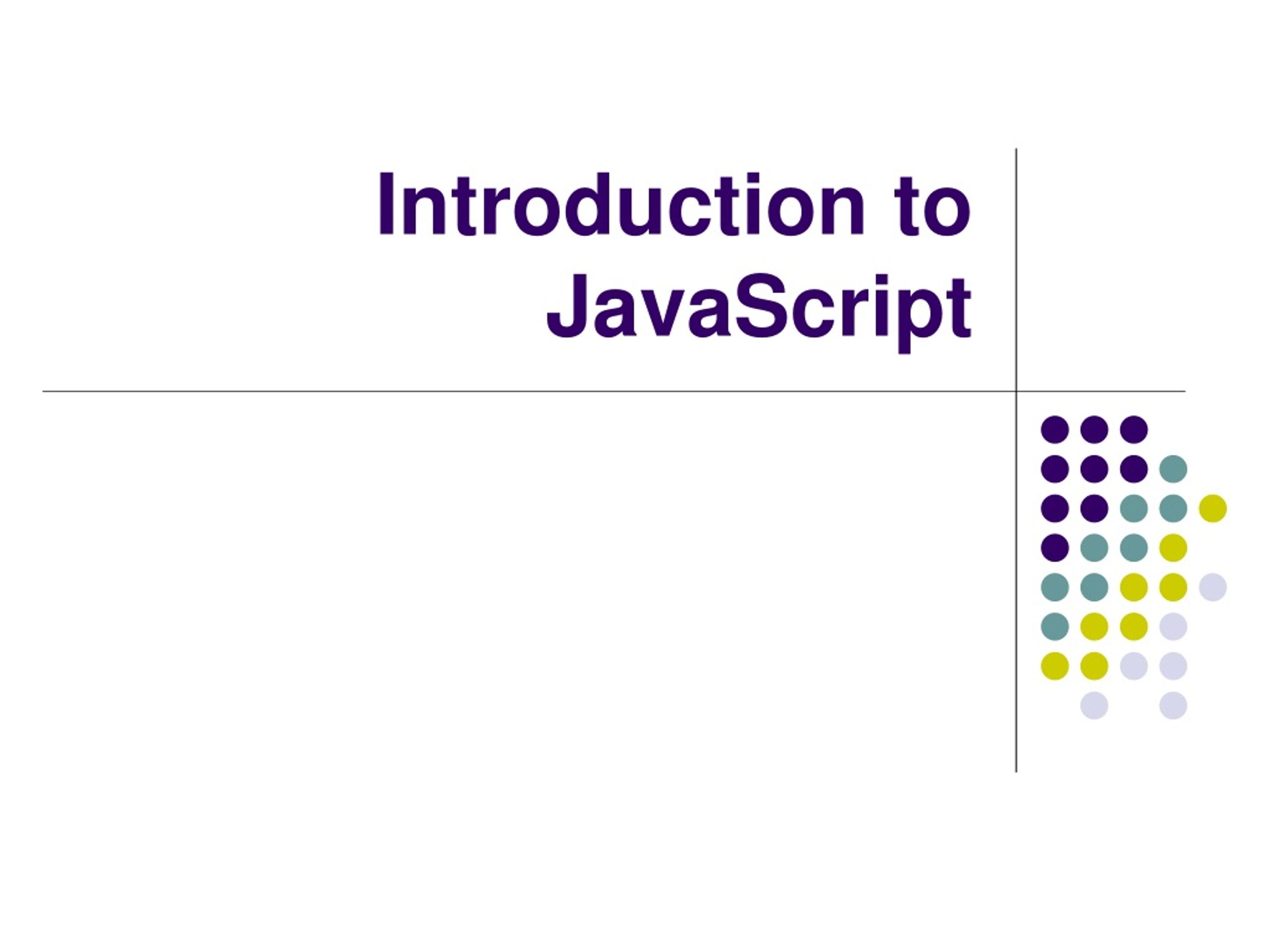 PPT Introduction to JavaScript PowerPoint Presentation, free download