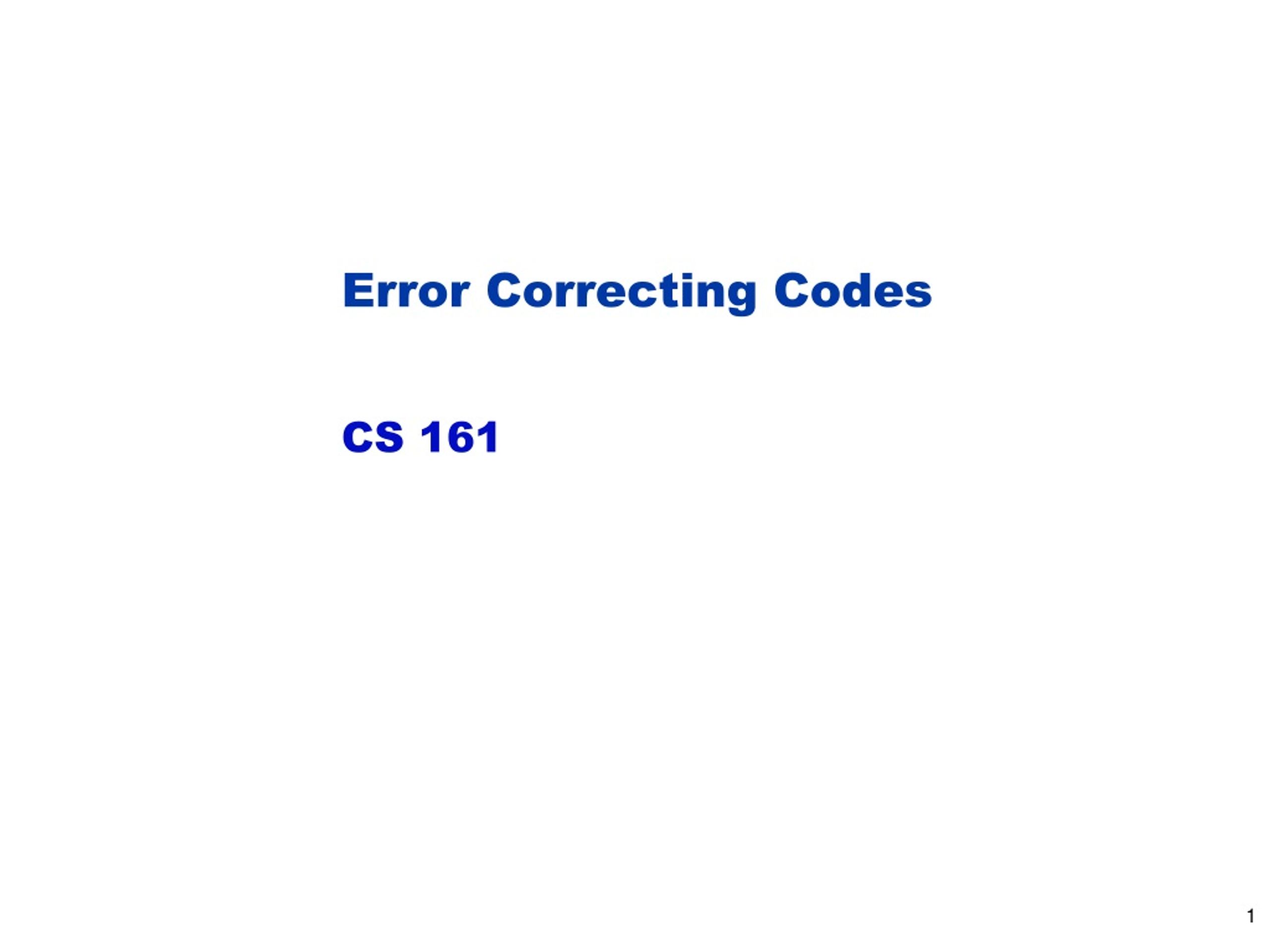 PPT Error Correcting Codes PowerPoint Presentation, free download