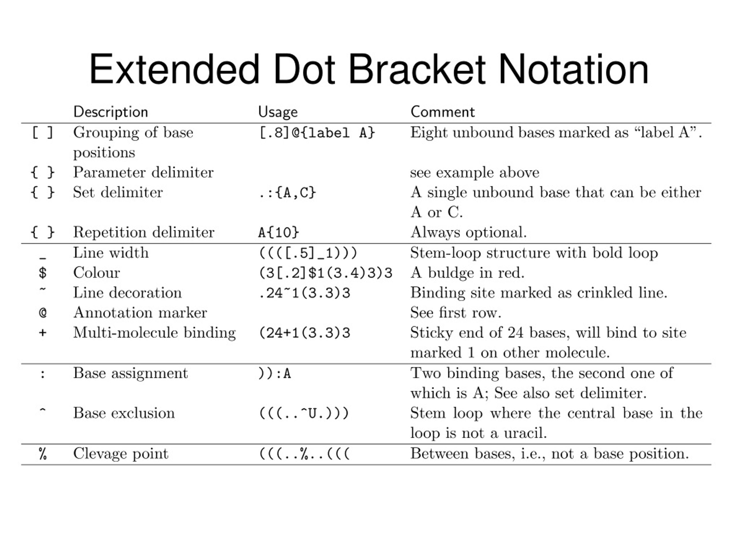 PPT Dot Bracket Notation for RNA and DNA nanostructures PowerPoint