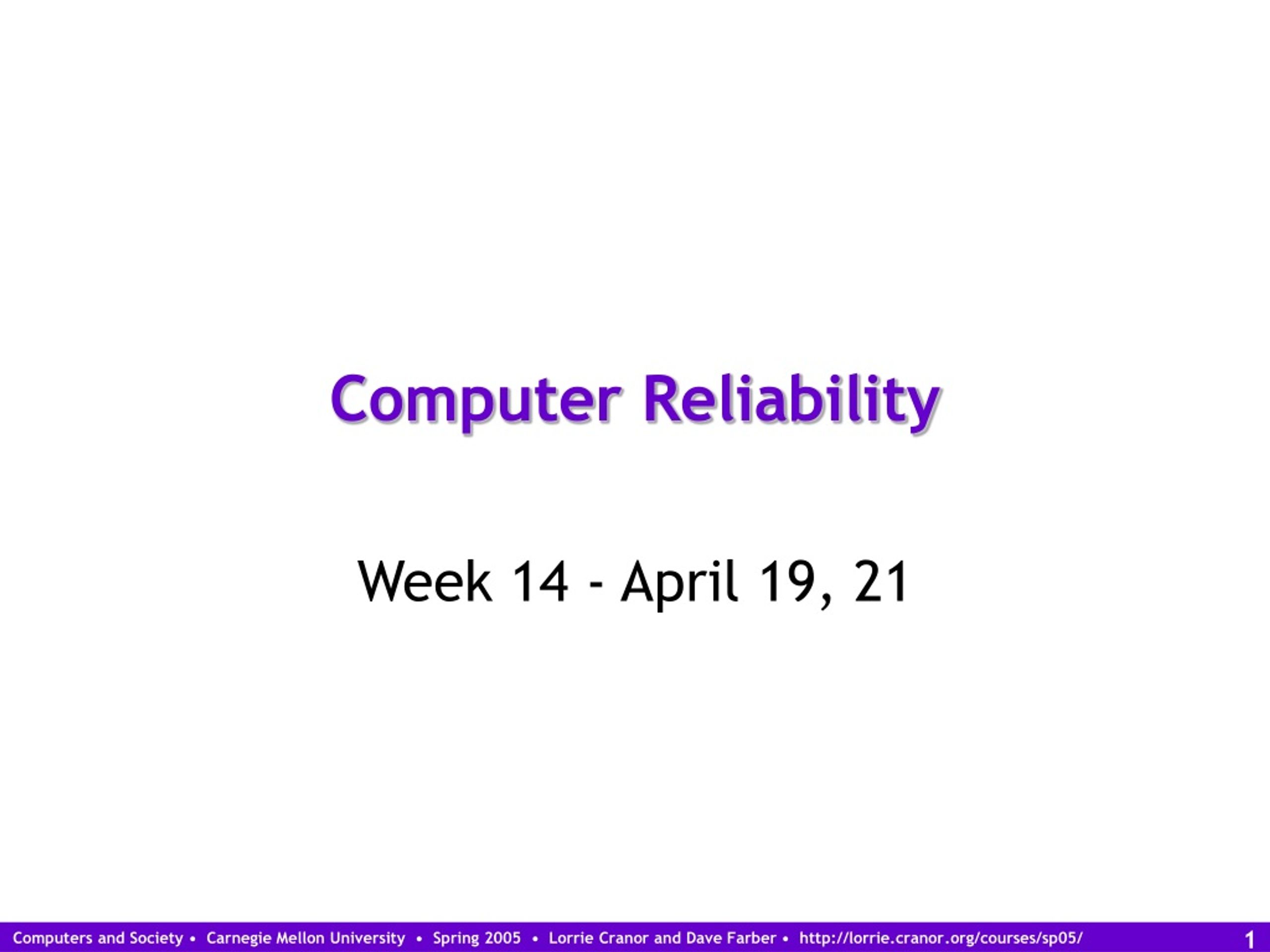 PPT Computer Reliability PowerPoint Presentation, free download ID