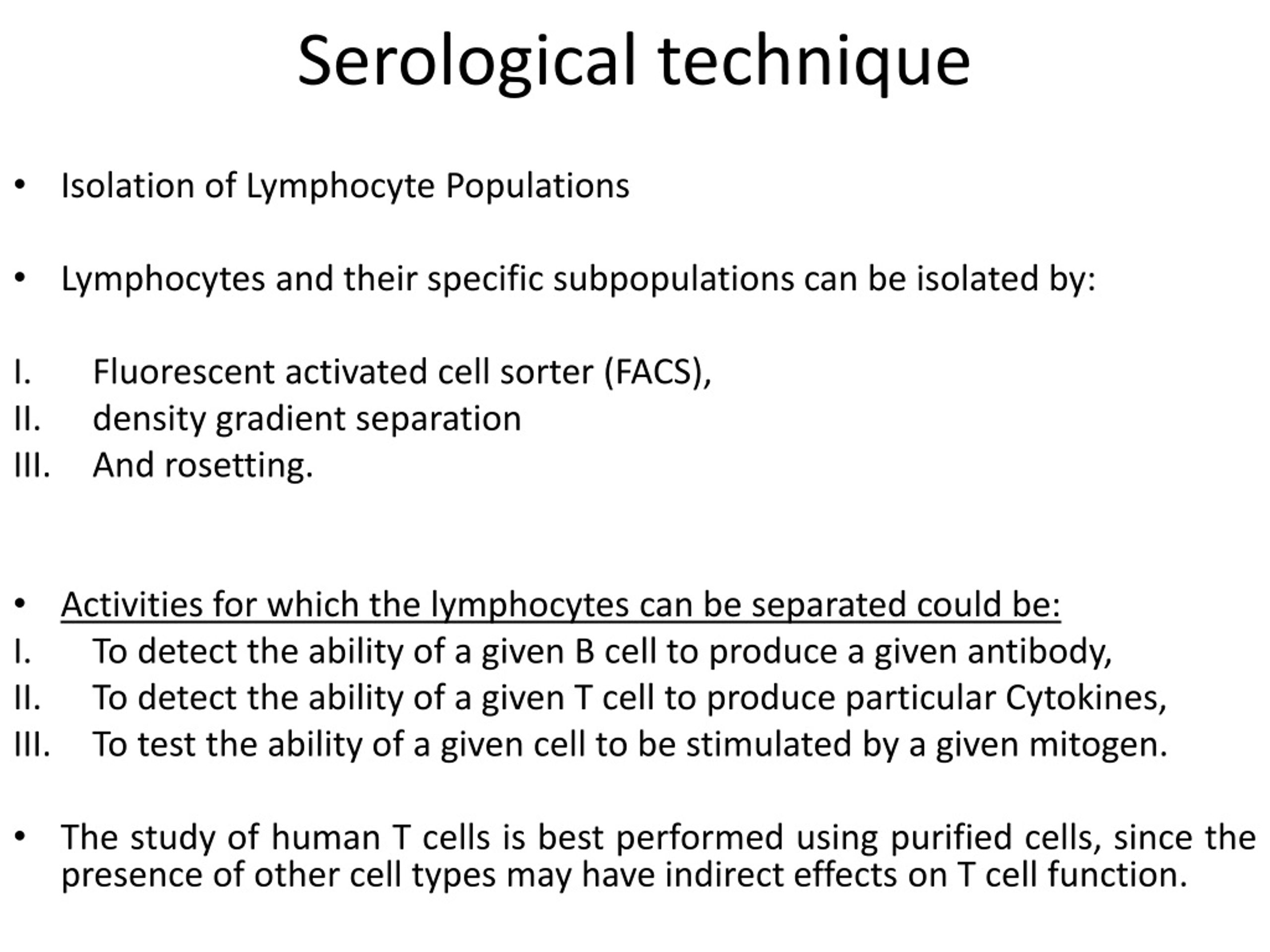 PPT Lecture 10 serology Some different serological techniques and