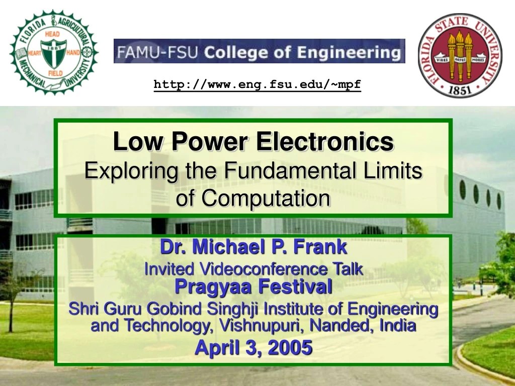 PPT Low Power Electronics Exploring the Fundamental Limits of