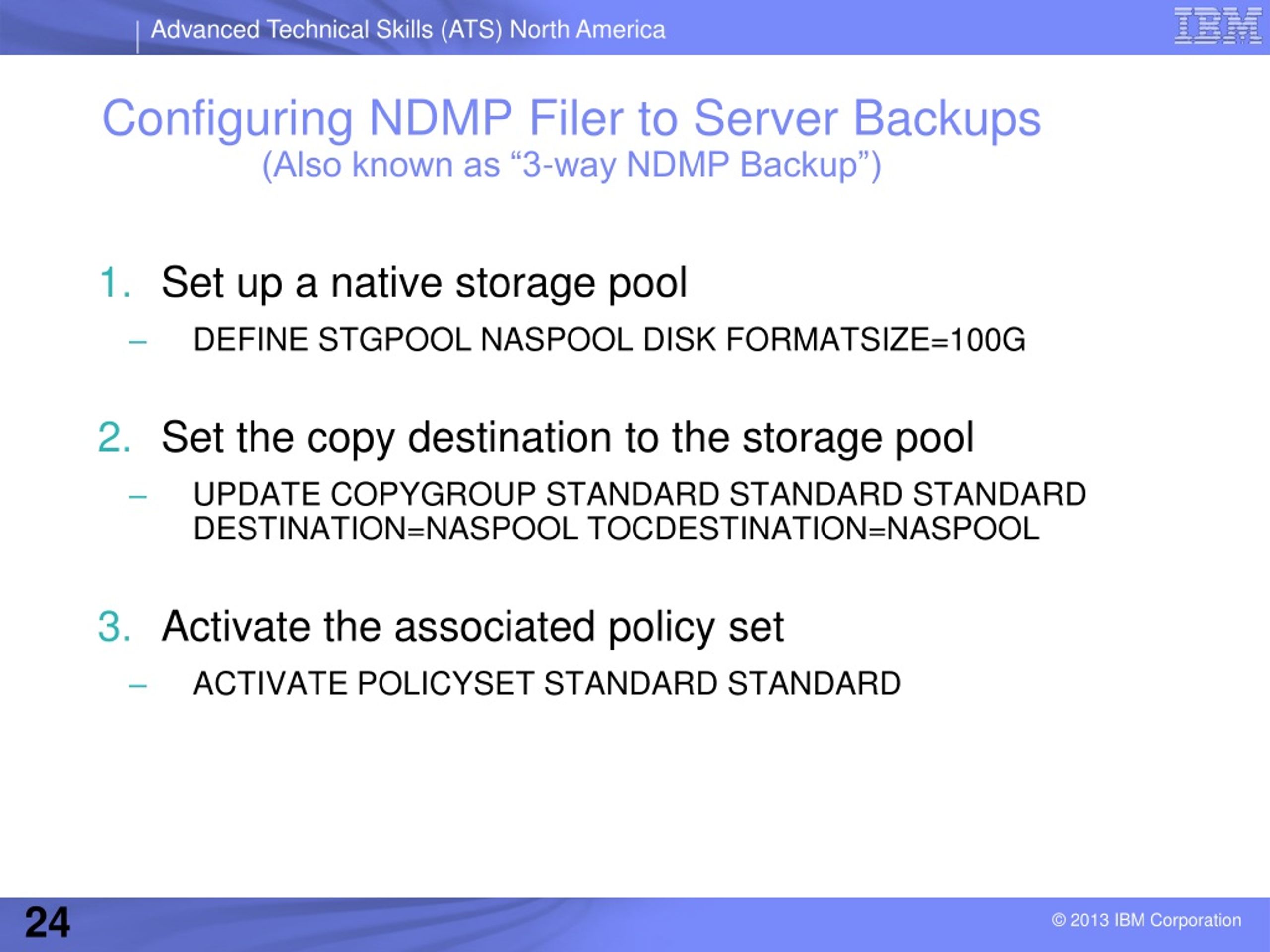 PPT NDMP with Tivoli Storage Manager September 2013 PowerPoint