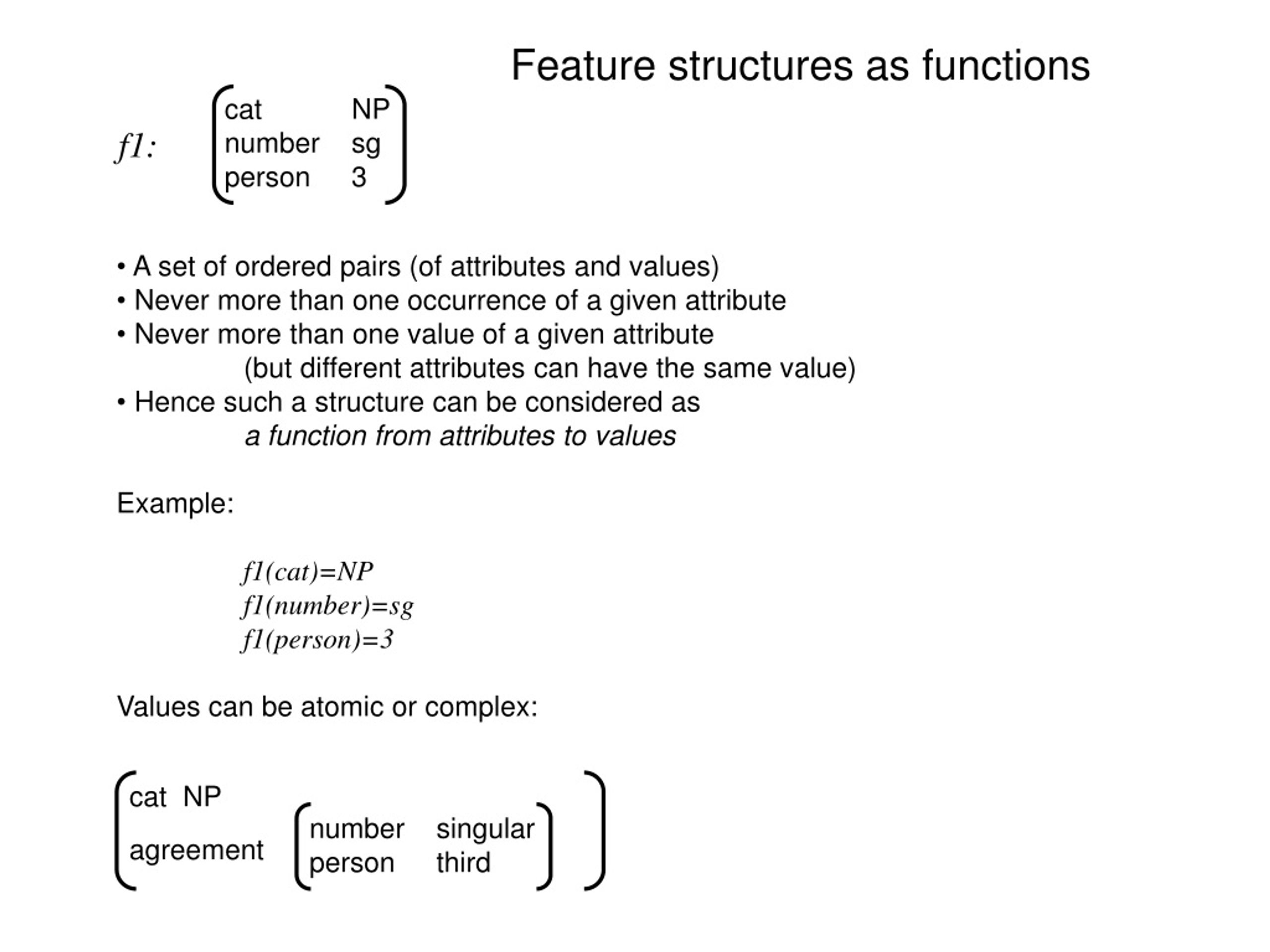 PPT Feature Structures as Functions Description and Examples PowerPoint Presentation ID9111229