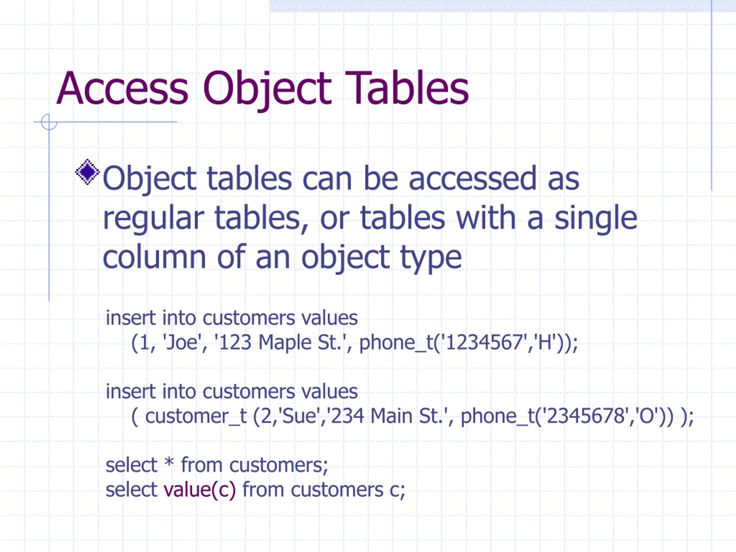 PPT CS422 Principles of Database Systems ObjectOriented Features in