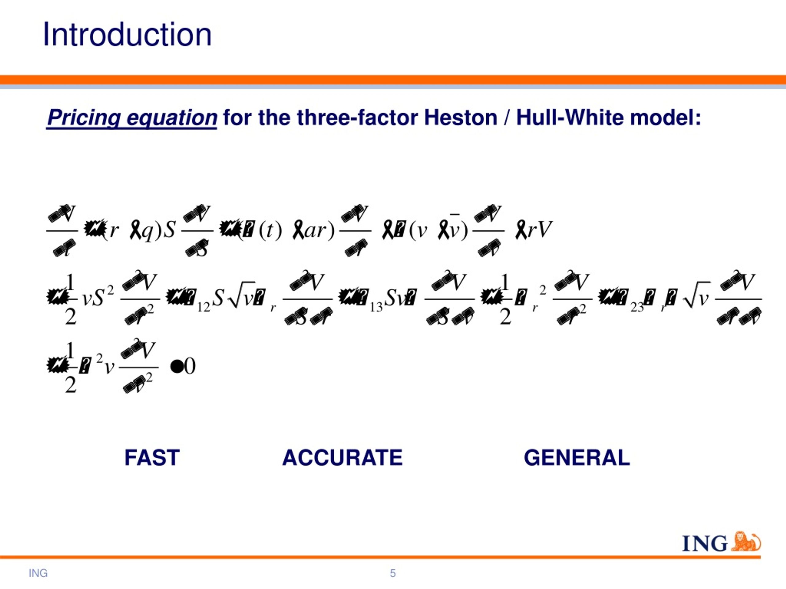 PPT Fast solver threefactor Heston / HullWhite model PowerPoint