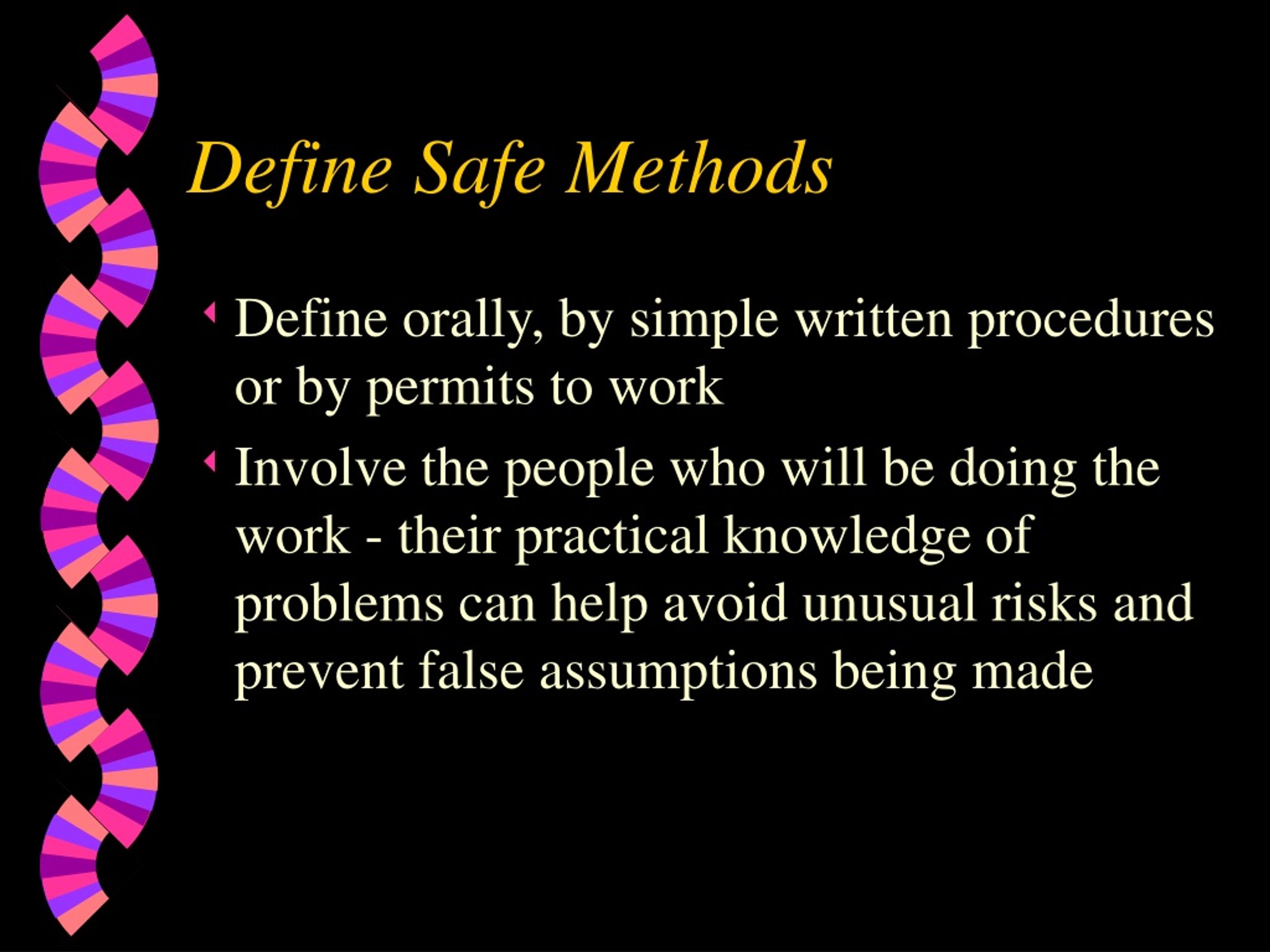 PPT Safe Systems of Work PowerPoint Presentation, free download ID