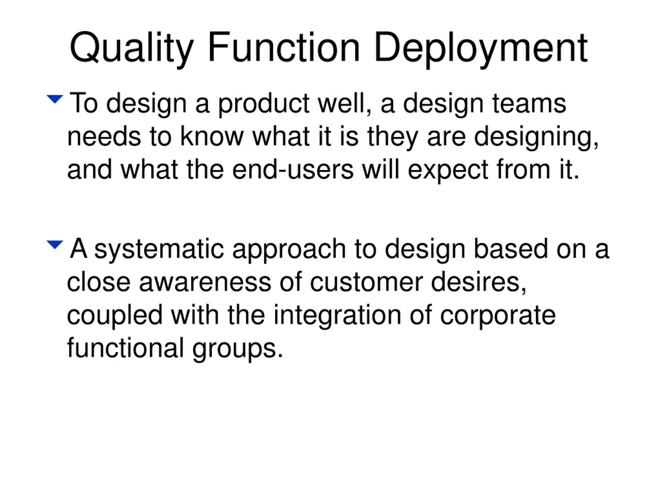 PPT Quality Function Deployment PowerPoint Presentation, free