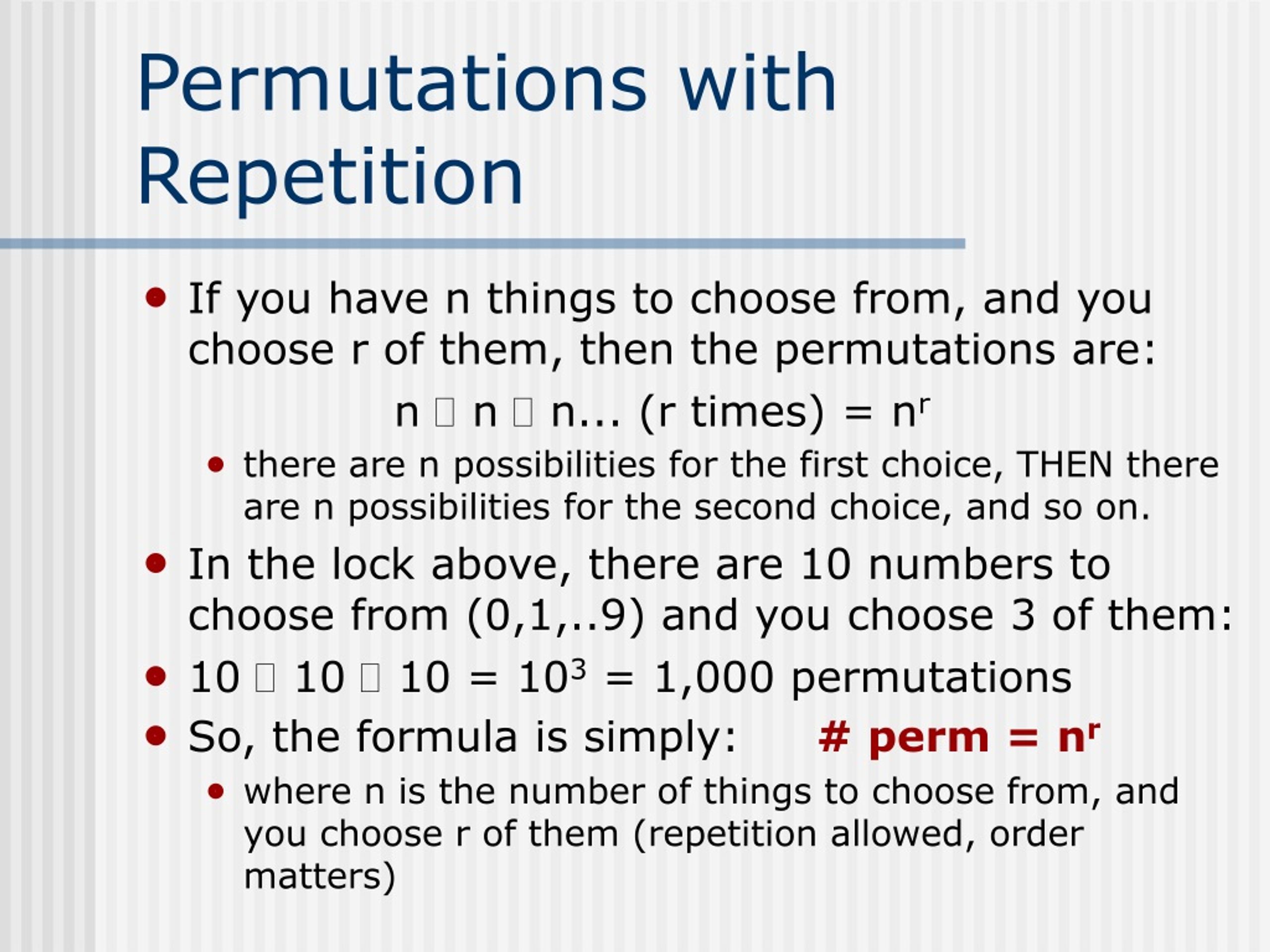 PPT Permutations & Combinations PowerPoint Presentation, free