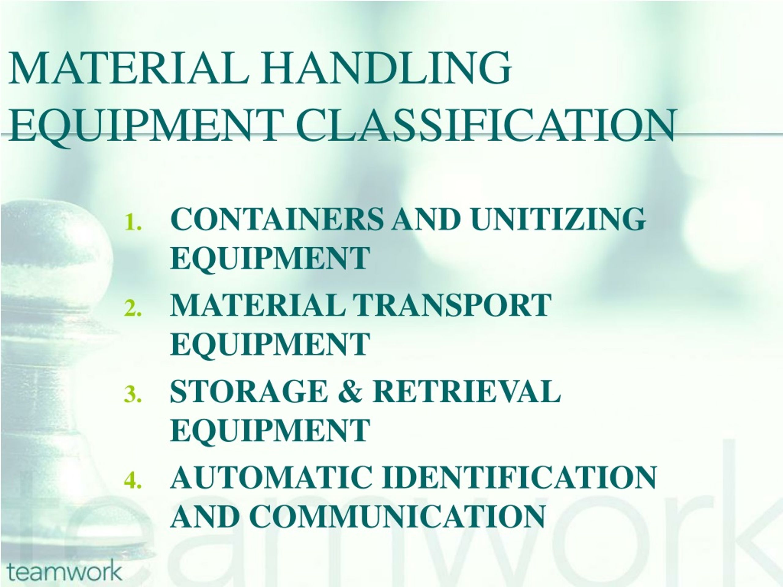 PPT MATERIAL HANDLING EQUIPMENT PowerPoint Presentation, free