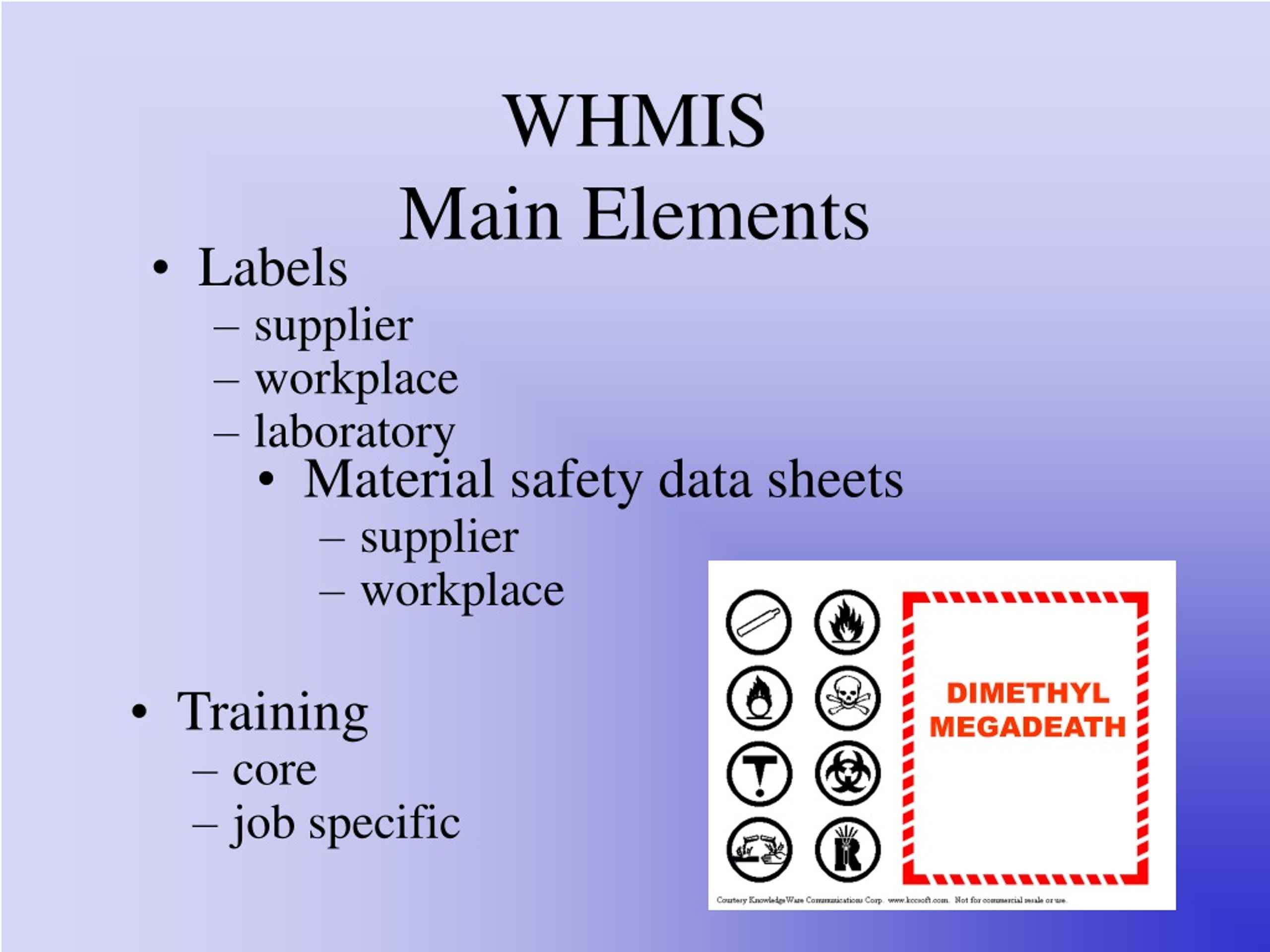 PPT Workplace Hazardous Materials Information System (WHMIS