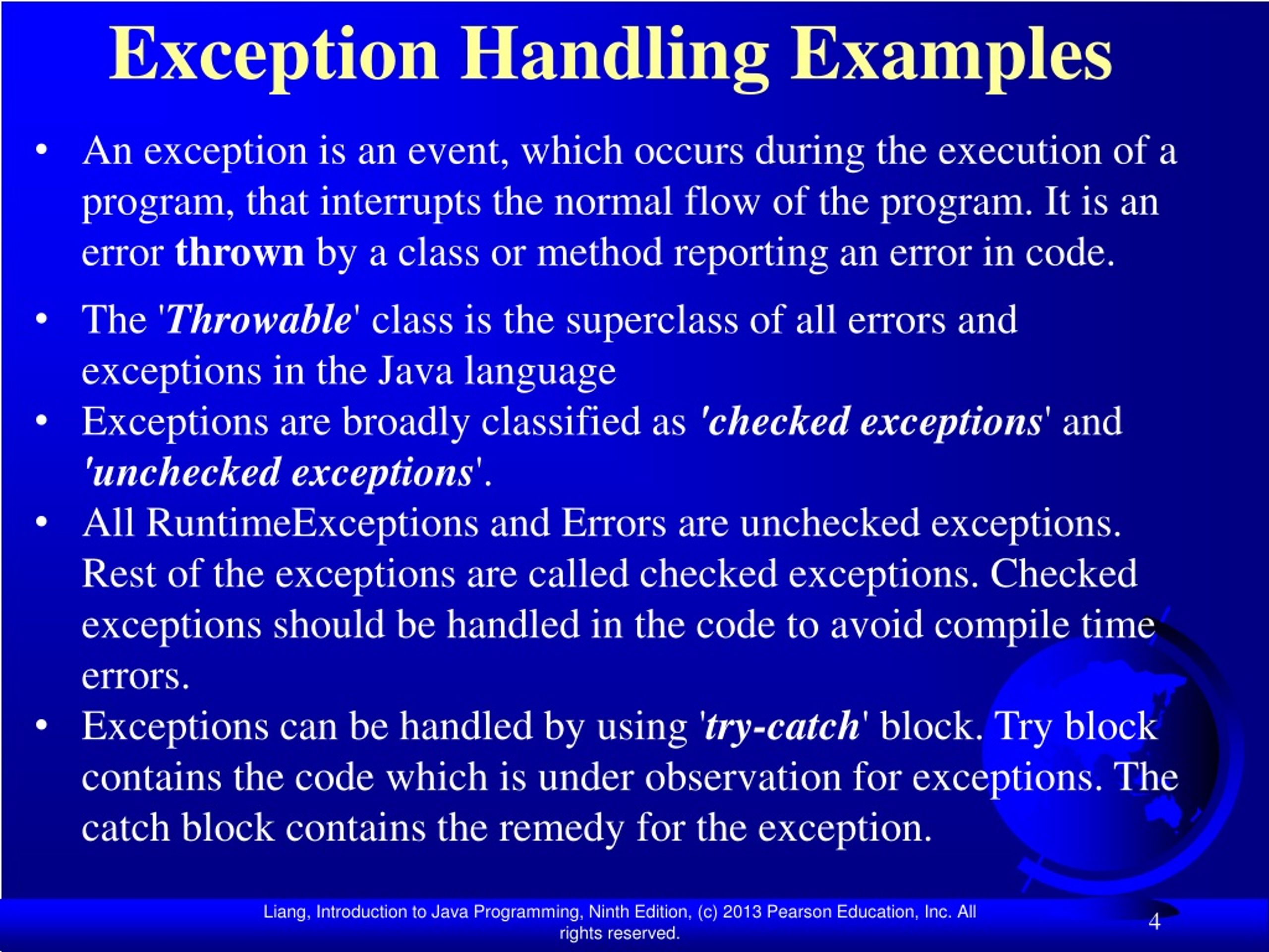 PPT Chapter 11 Exception Handling and Text IO PowerPoint Presentation