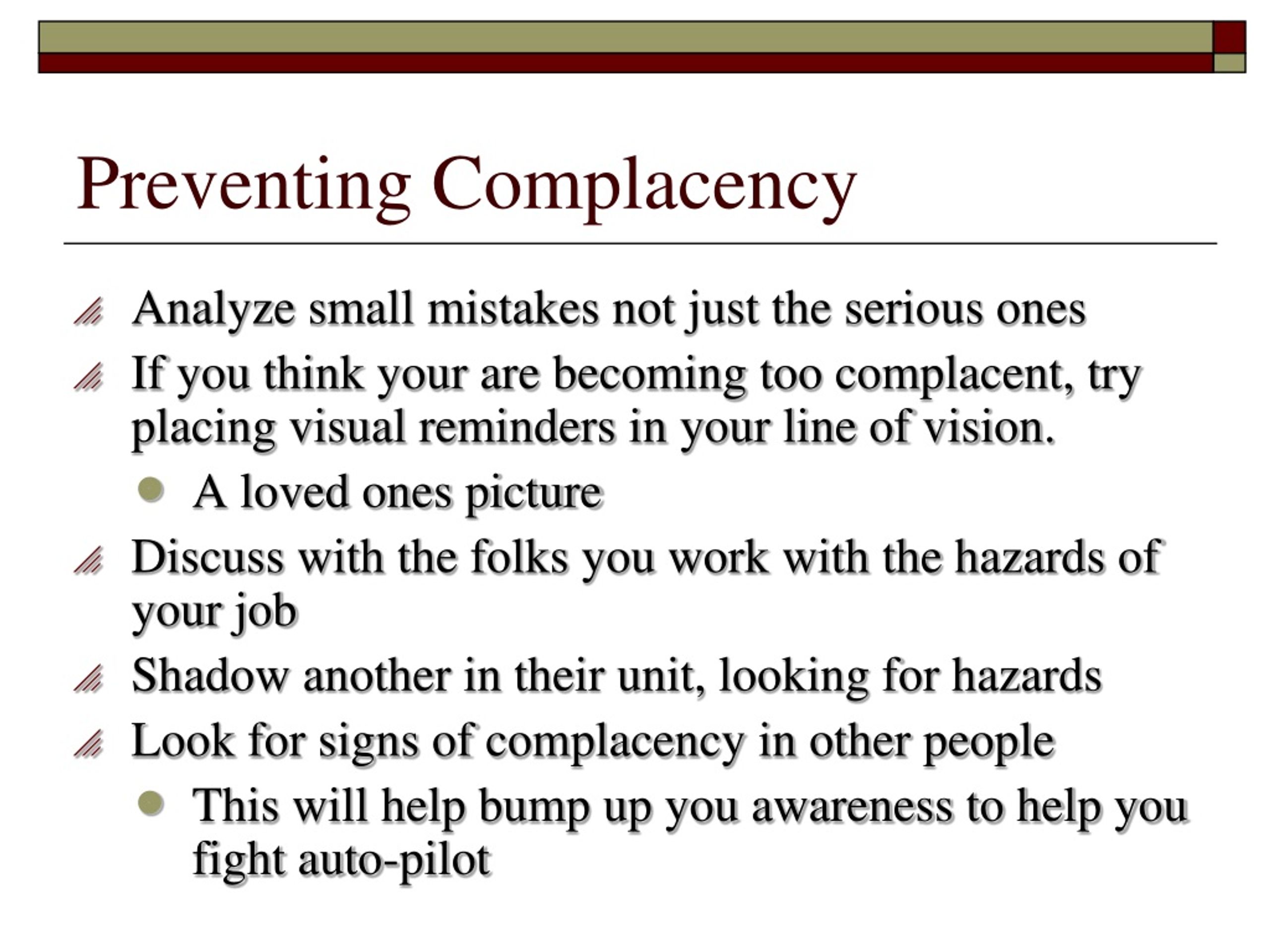 PPT Complacency PowerPoint Presentation, free download ID9169963