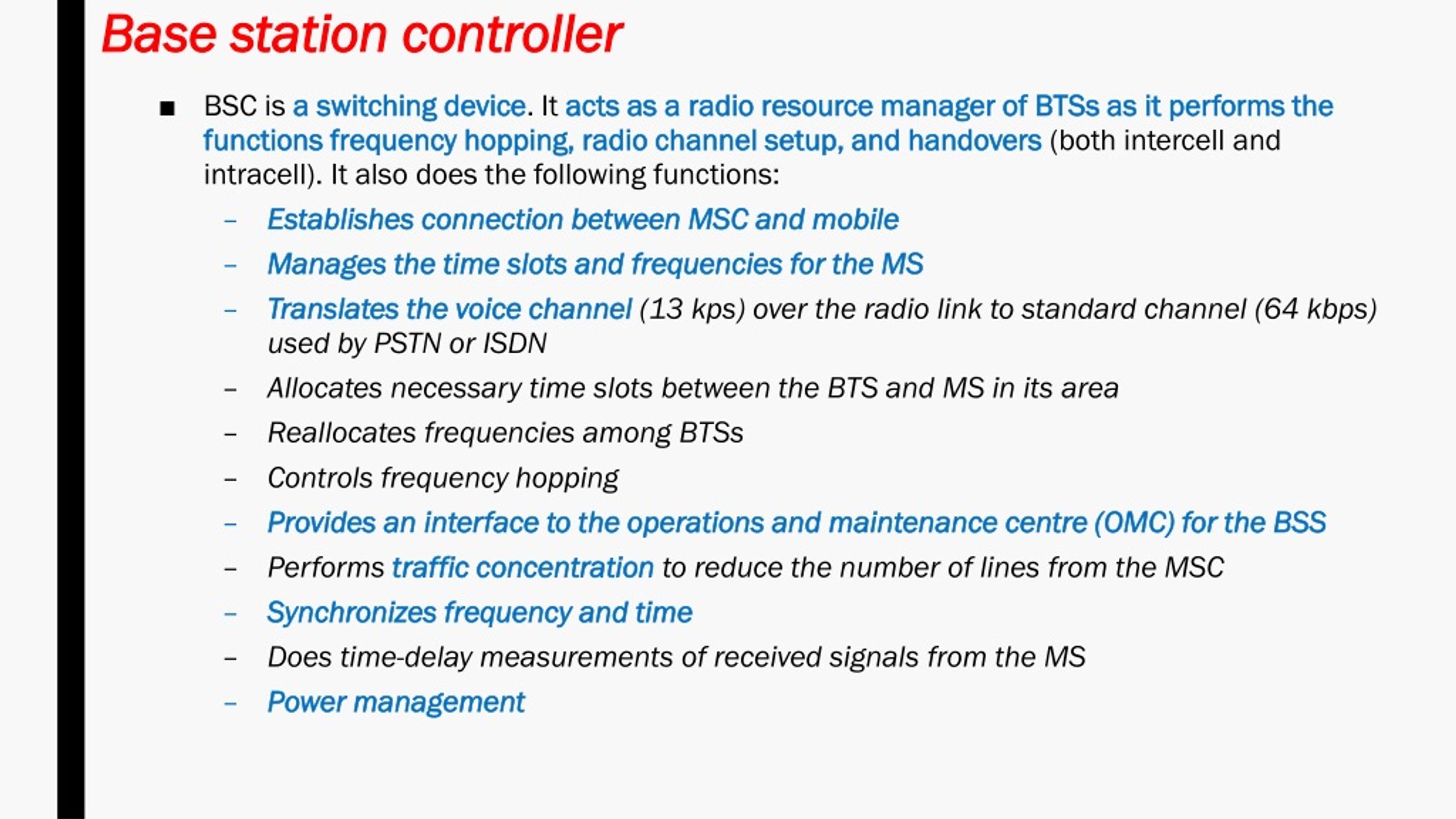 PPT GSM Architecture PowerPoint Presentation, free download ID9173578