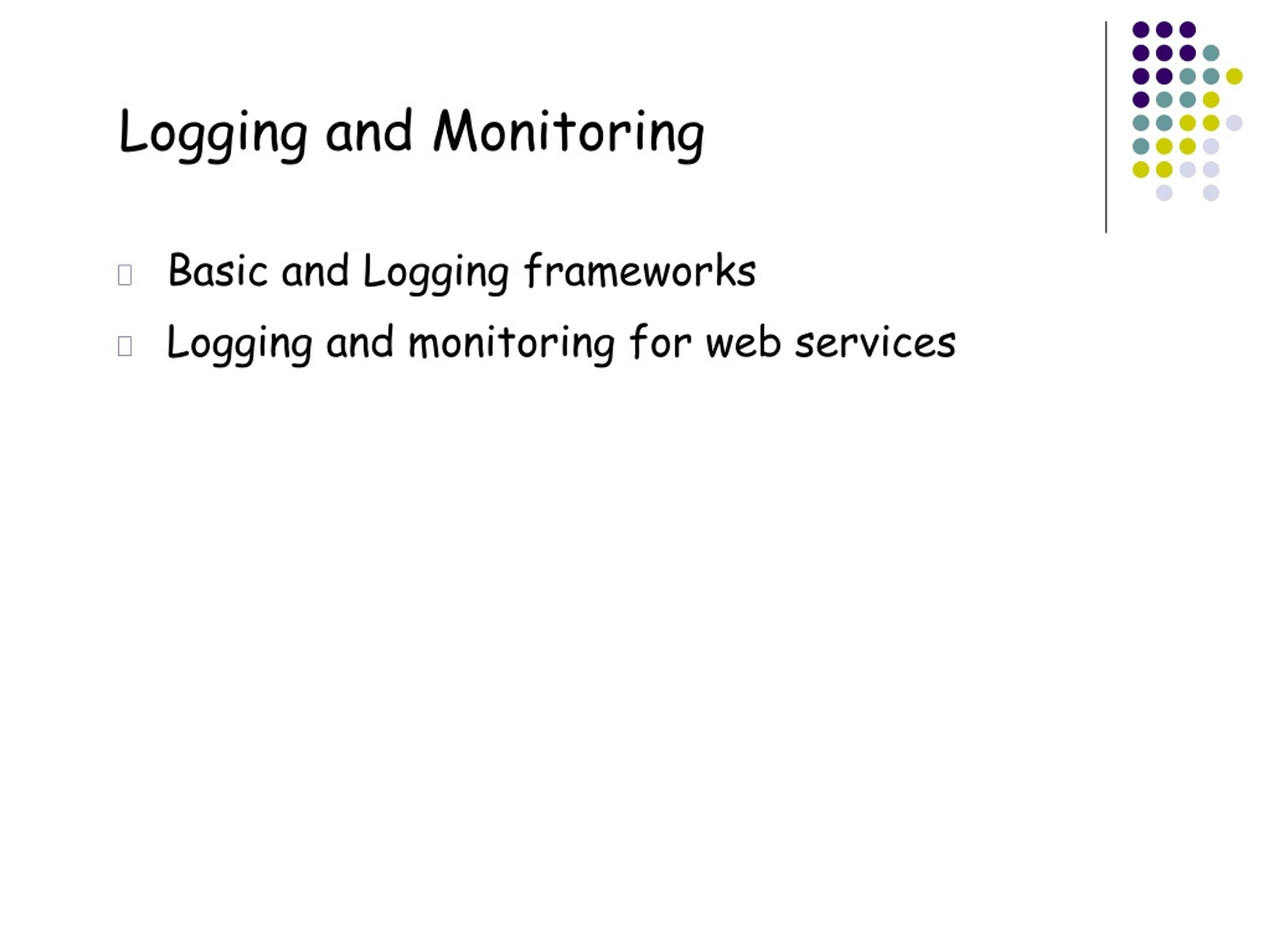 PPT Lecture XI Logging and Monitoring PowerPoint Presentation, free