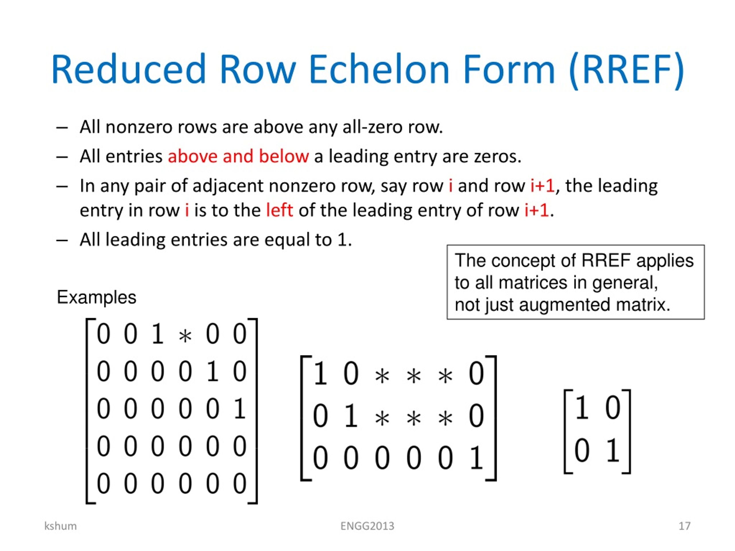 PPT ENGG2013 Unit 3 RREF and Applications of Linear Equations