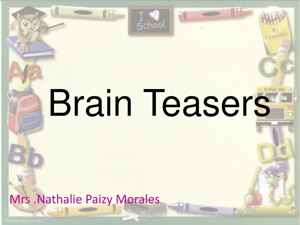 PPT Brain Teasers PowerPoint Presentation, free download ID9182986