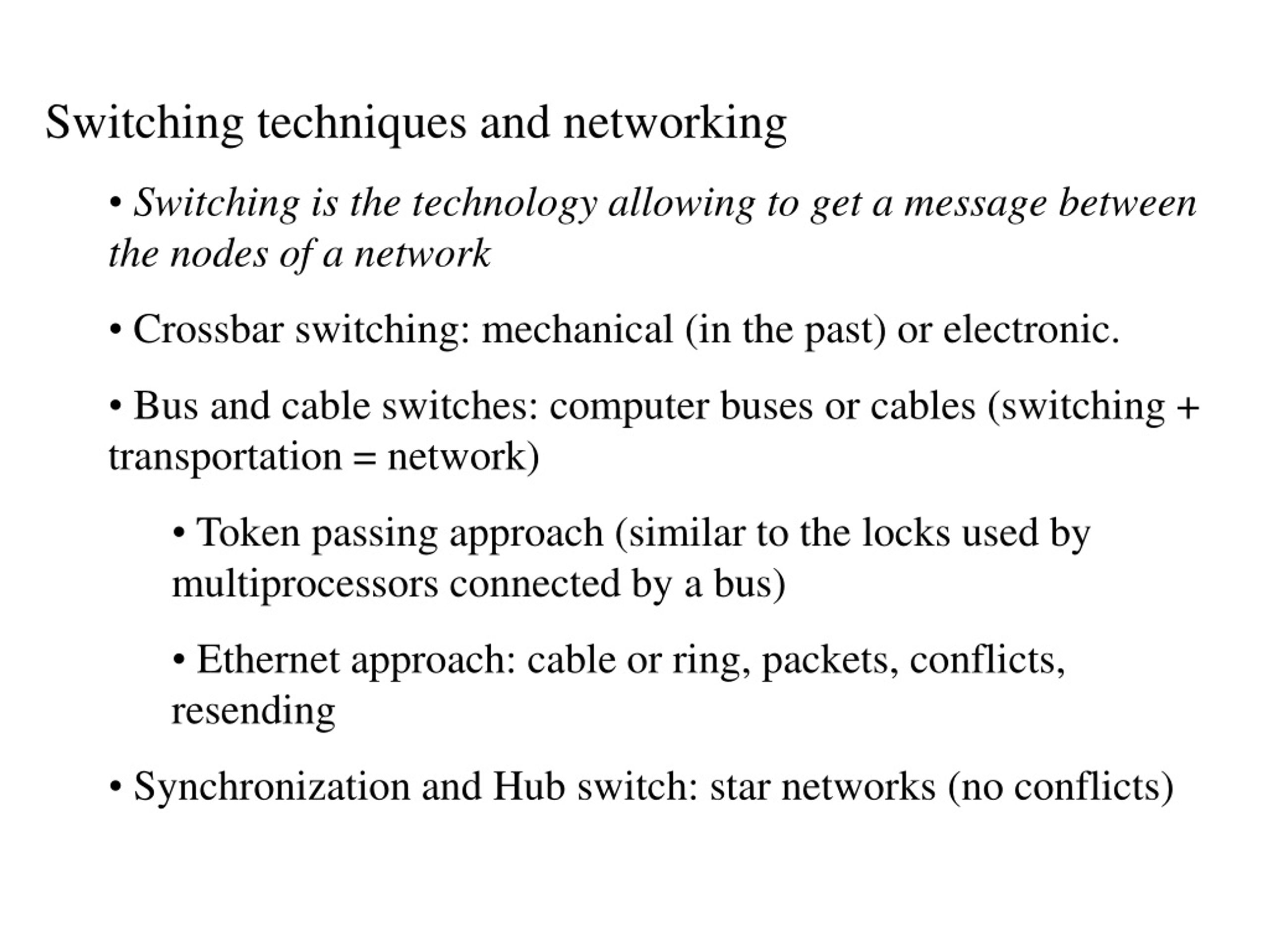 PPT The importance of switching in communication The cost of