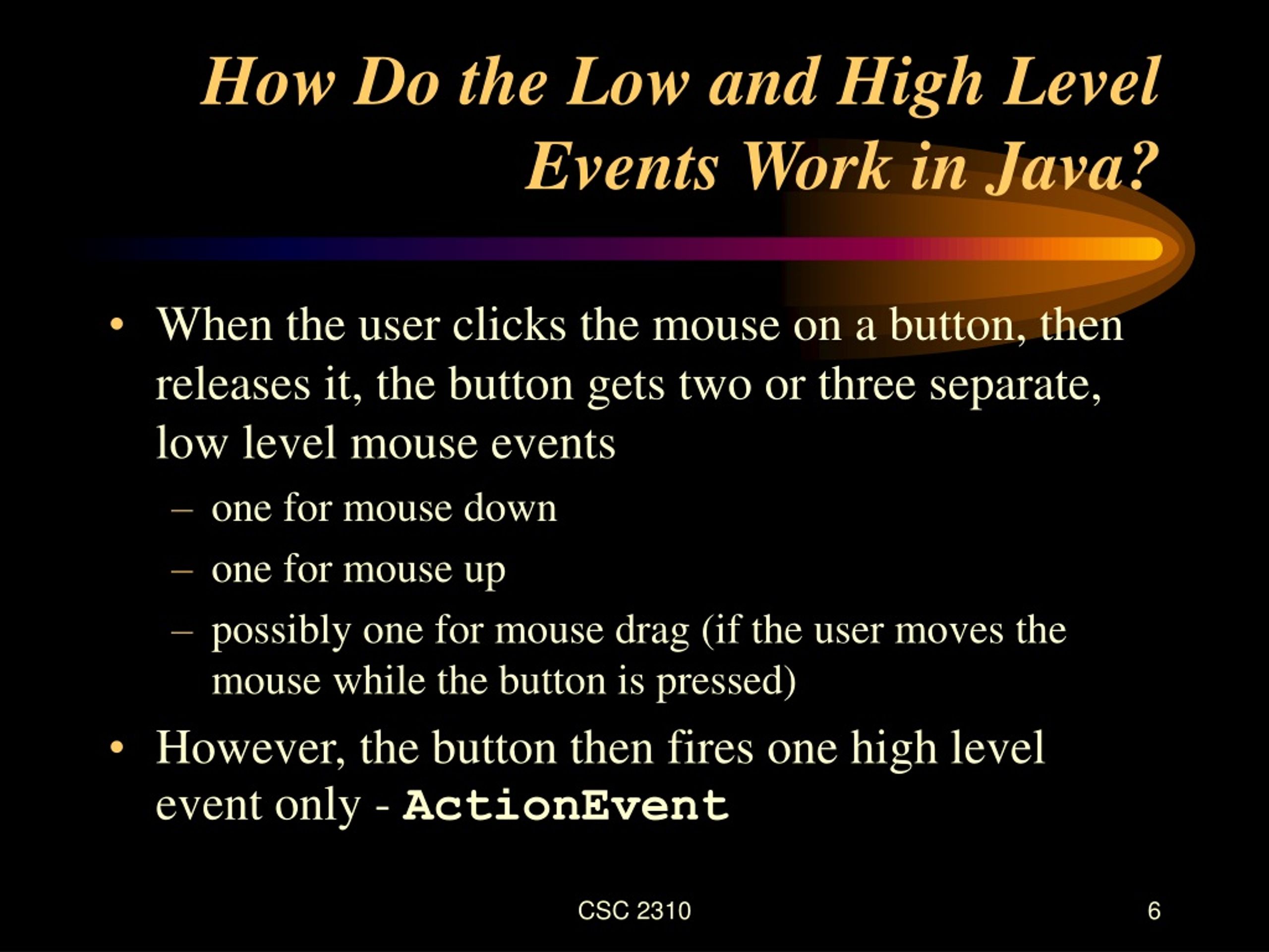 PPT Event Handling in Java PowerPoint Presentation, free download