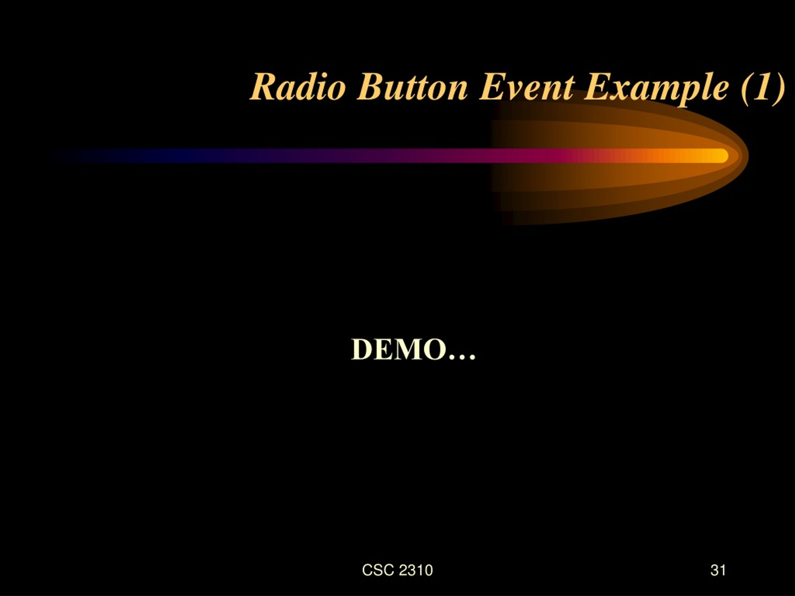 PPT Event Handling in Java PowerPoint Presentation, free download