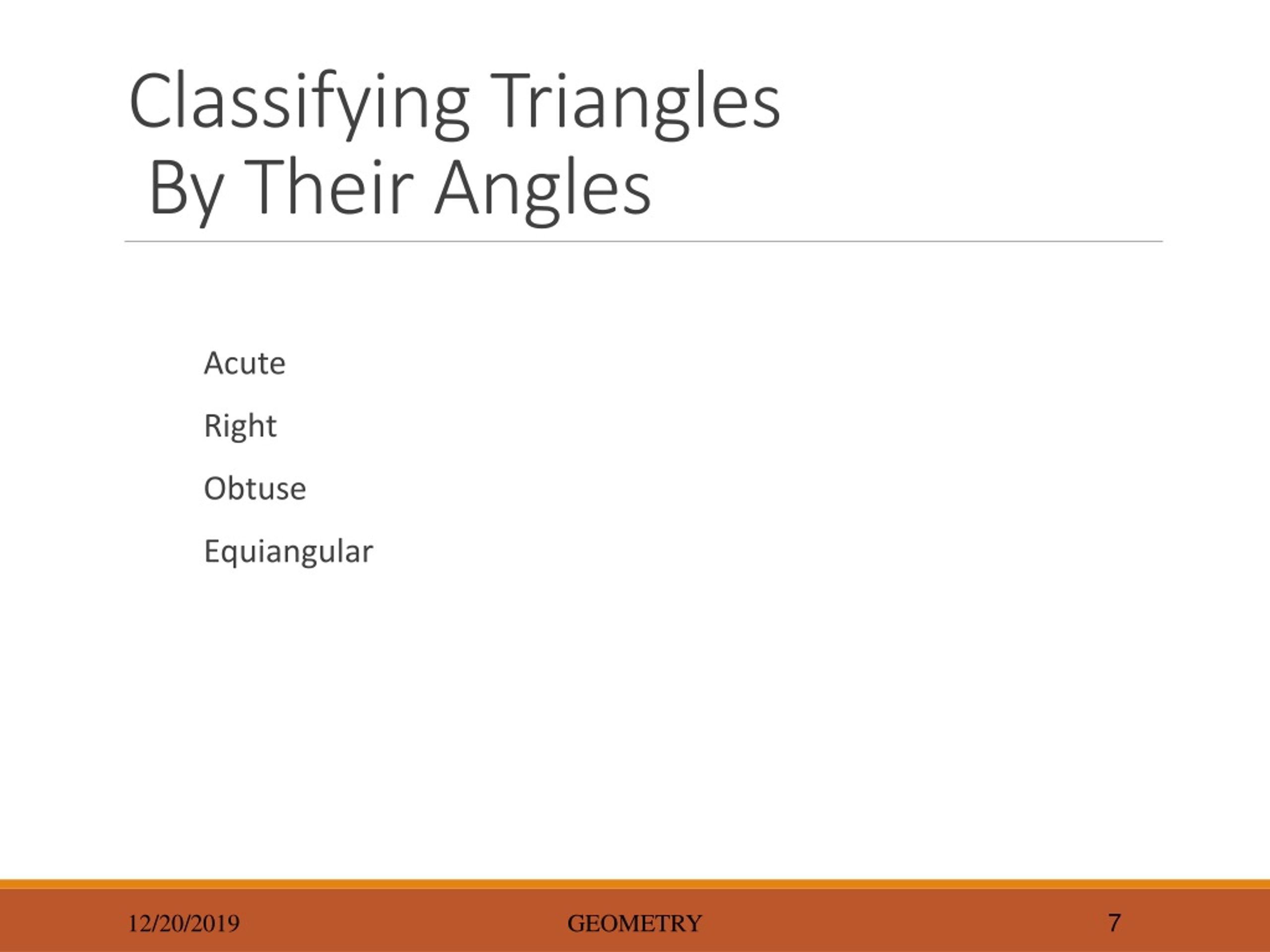 PPT Classifying Triangles PowerPoint Presentation, free download ID
