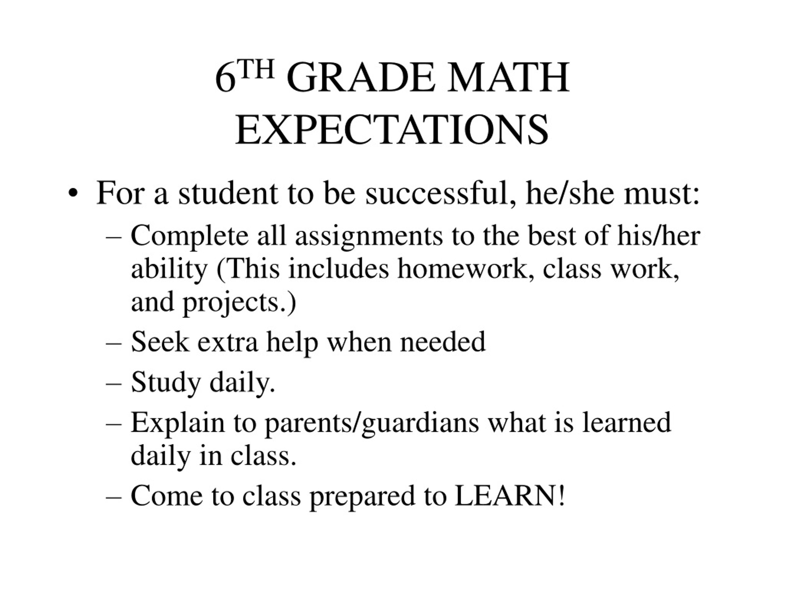 PPT 6th Grade Math PowerPoint Presentation, free download ID9201680