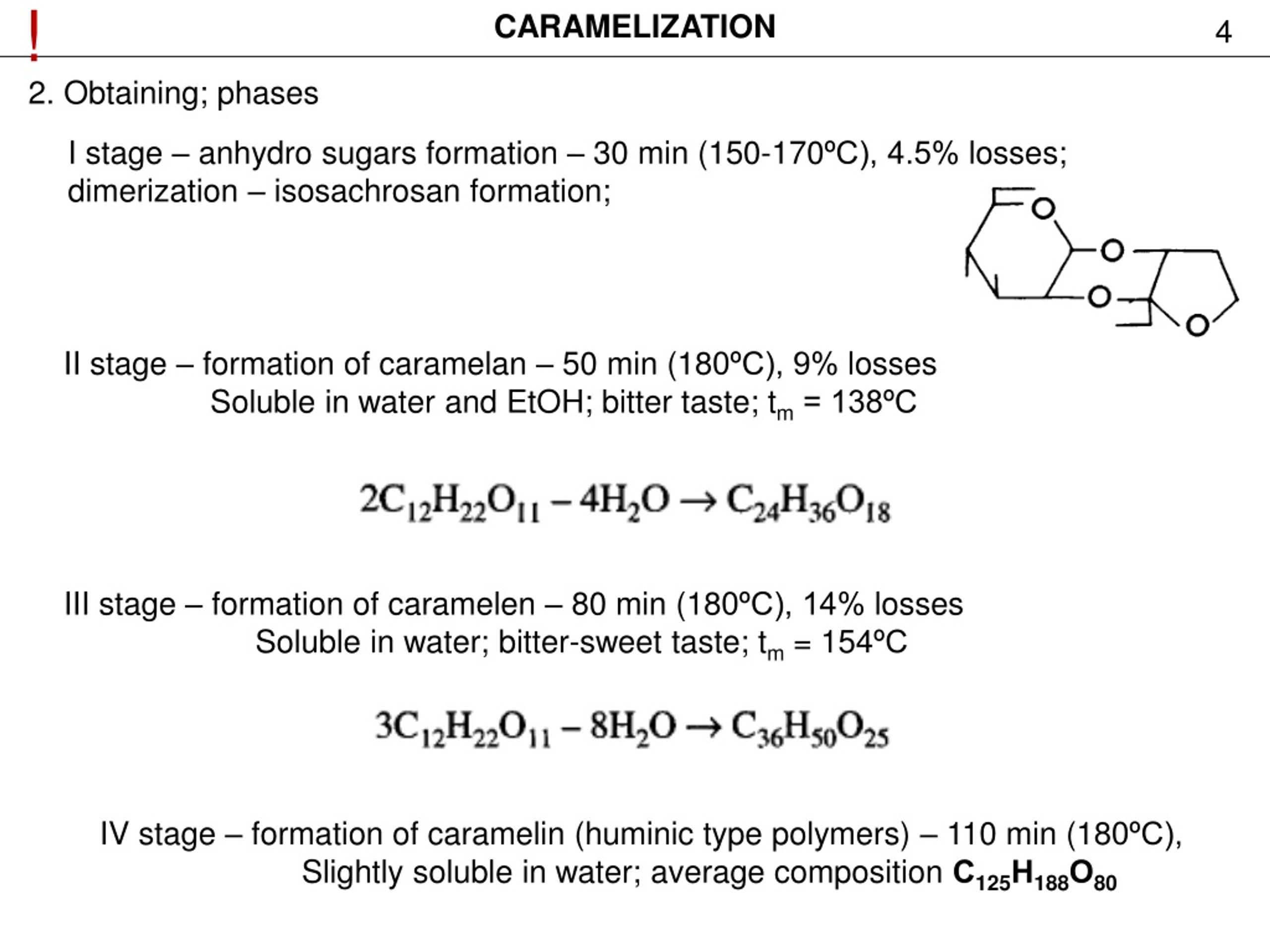 PPT OBJECTIVES 1. Types of caramel produced; 2. Mechanism and major