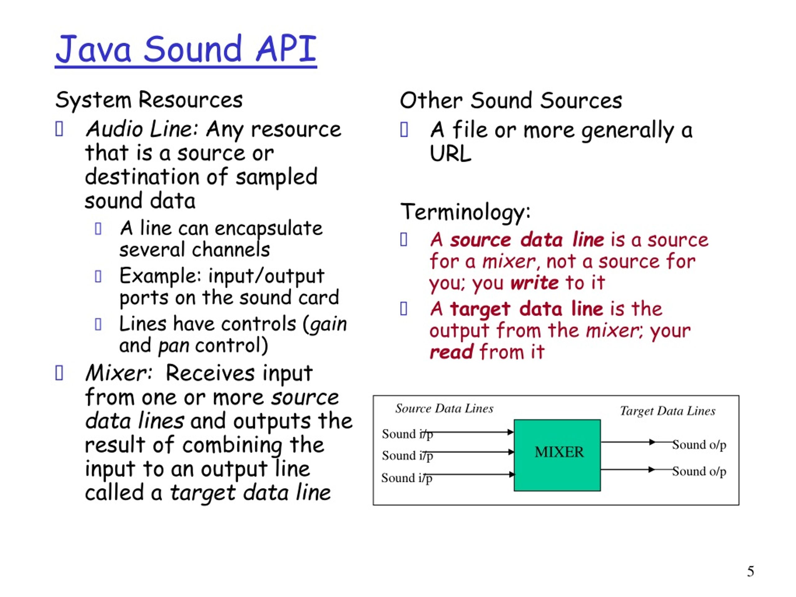 PPT Sound in Java Multimedia Systems (Module 1 Lesson 4) PowerPoint