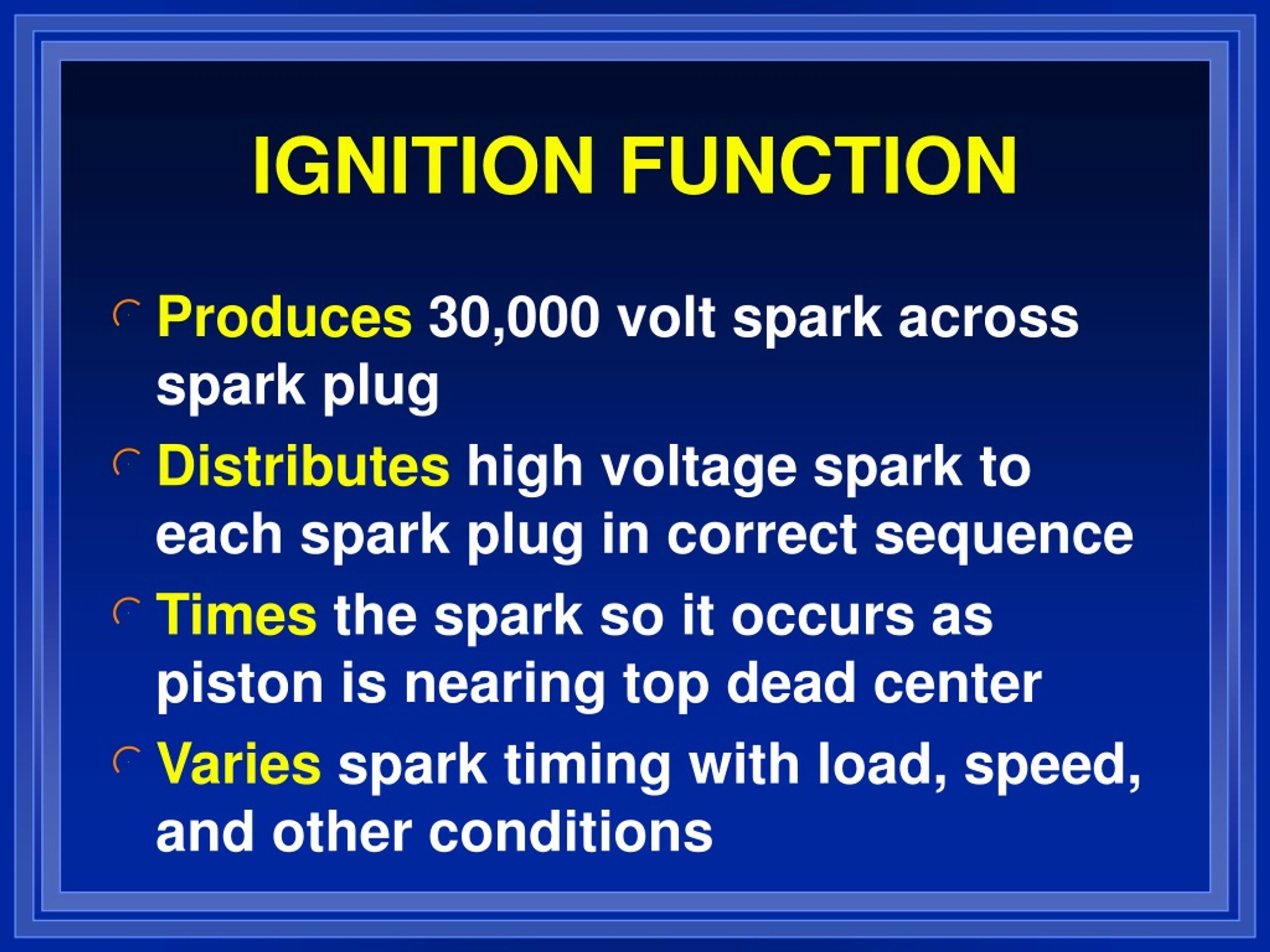 PPT IGNITION SYSTEMS PowerPoint Presentation, free download ID9207114
