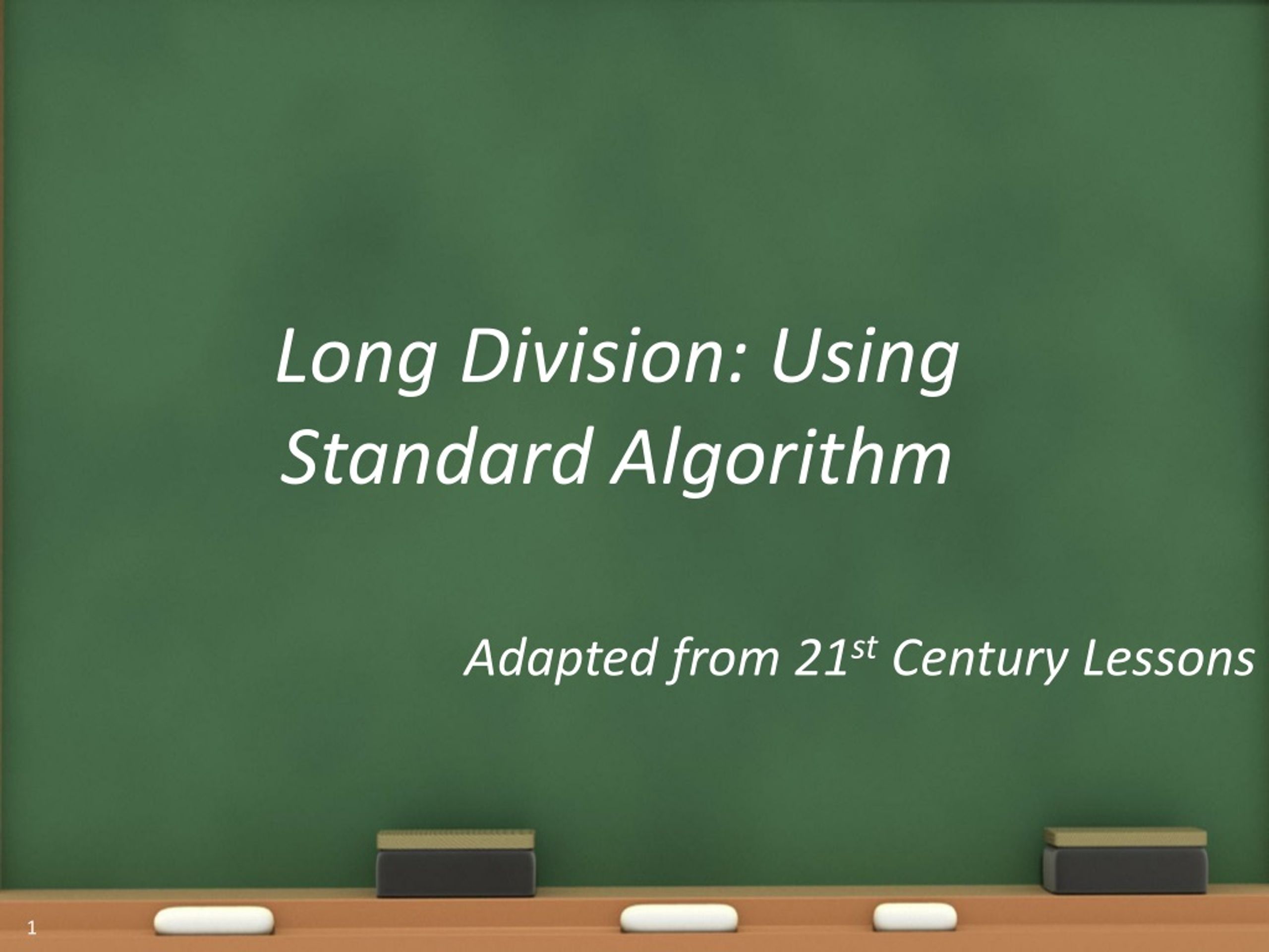 PPT Long Division Using Standard Algorithm PowerPoint Presentation