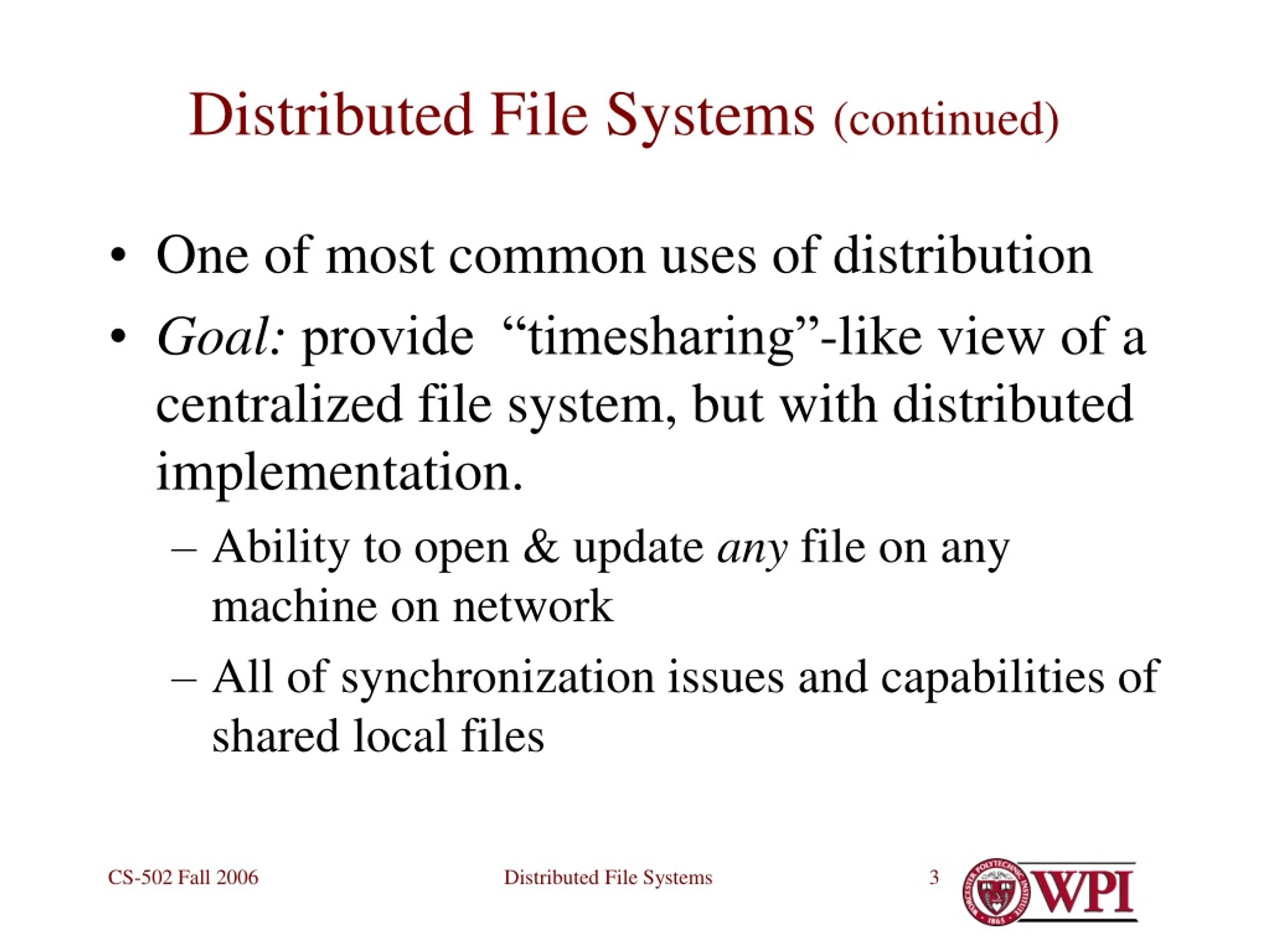 PPT Distributed File Systems PowerPoint Presentation, free download