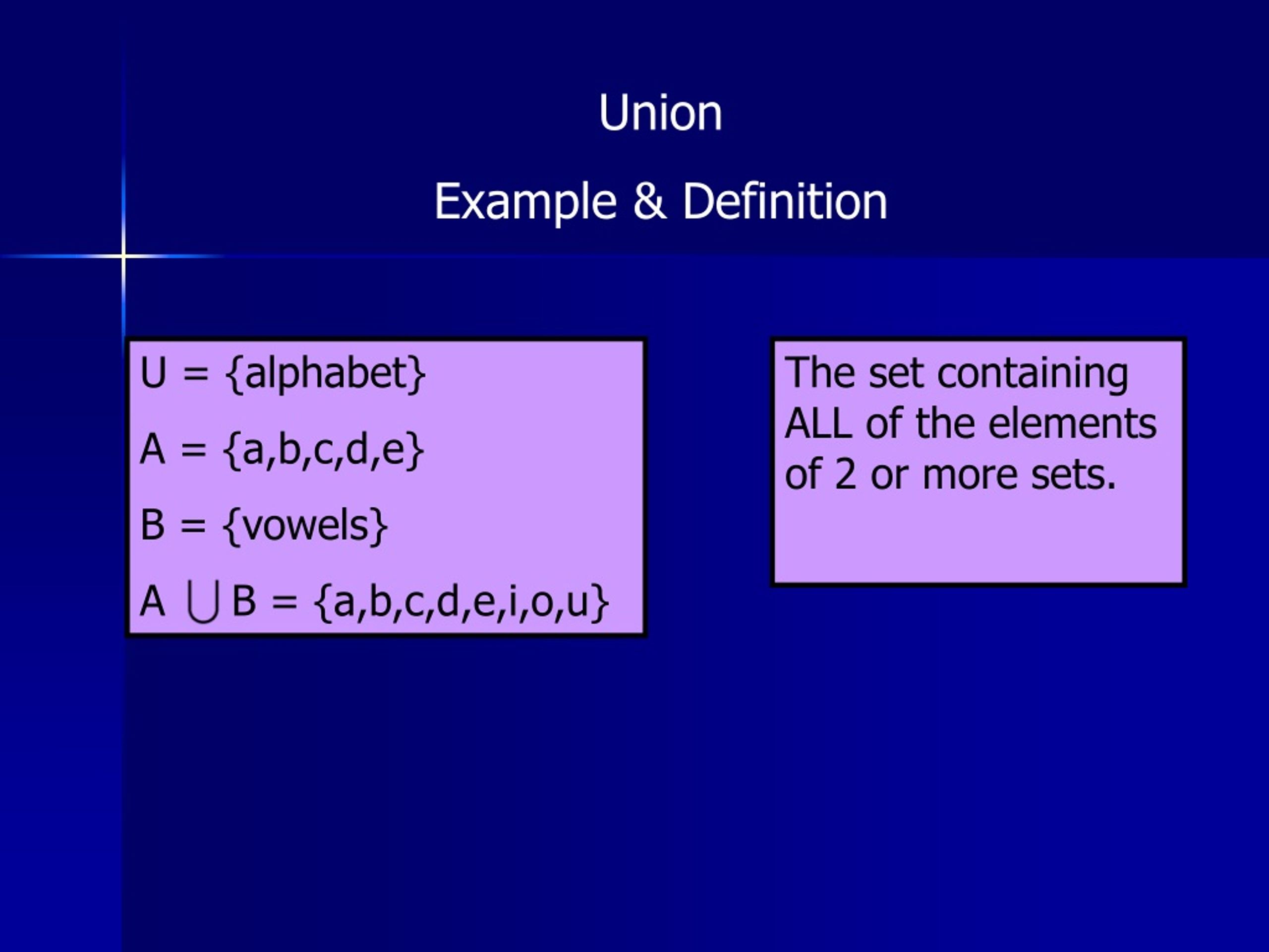 PPT Set Theory Vocabulary Foldable PowerPoint Presentation, free download ID9224372