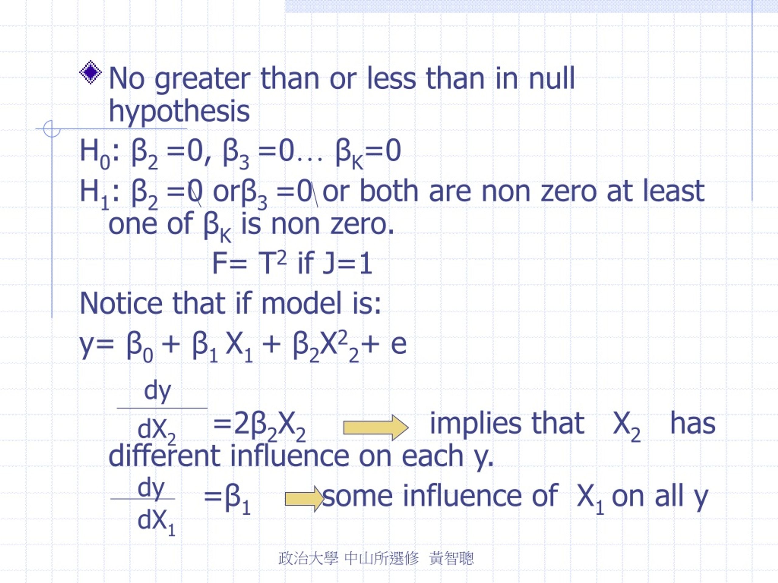PPT Restricted Least Square. Single parameter t test Joint null