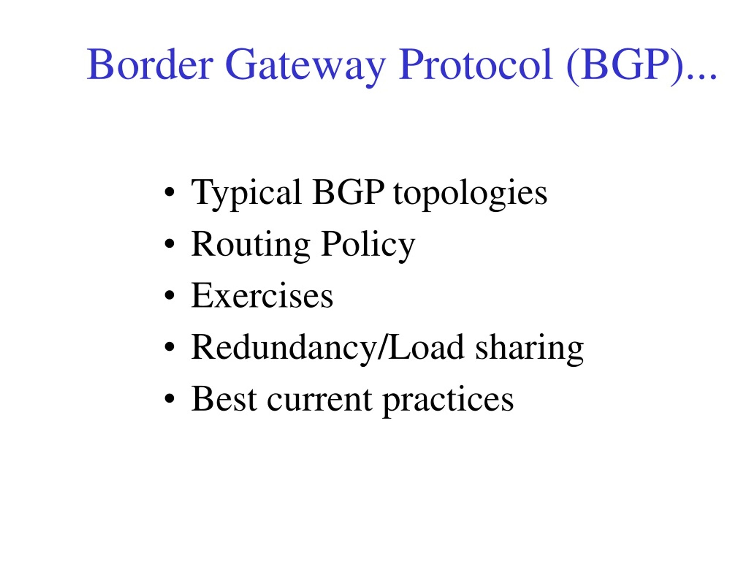 PPT Border Gateway Protocol (BGP4) PowerPoint Presentation, free