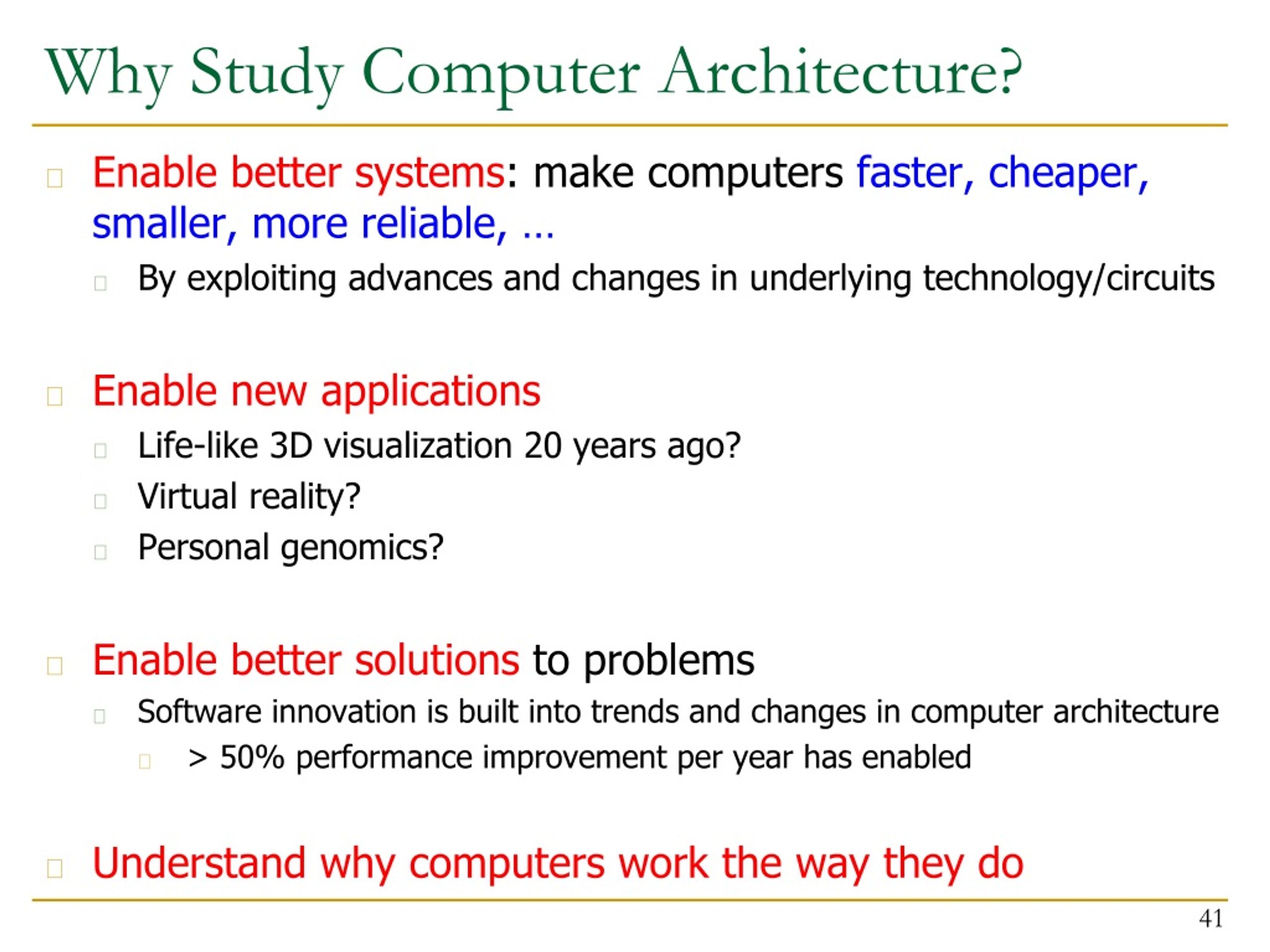 PPT 18447 Computer Architecture Lecture 1 Introduction and Basics