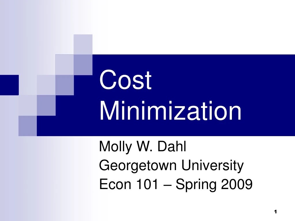 PPT Cost Minimization PowerPoint Presentation, free download ID9228889