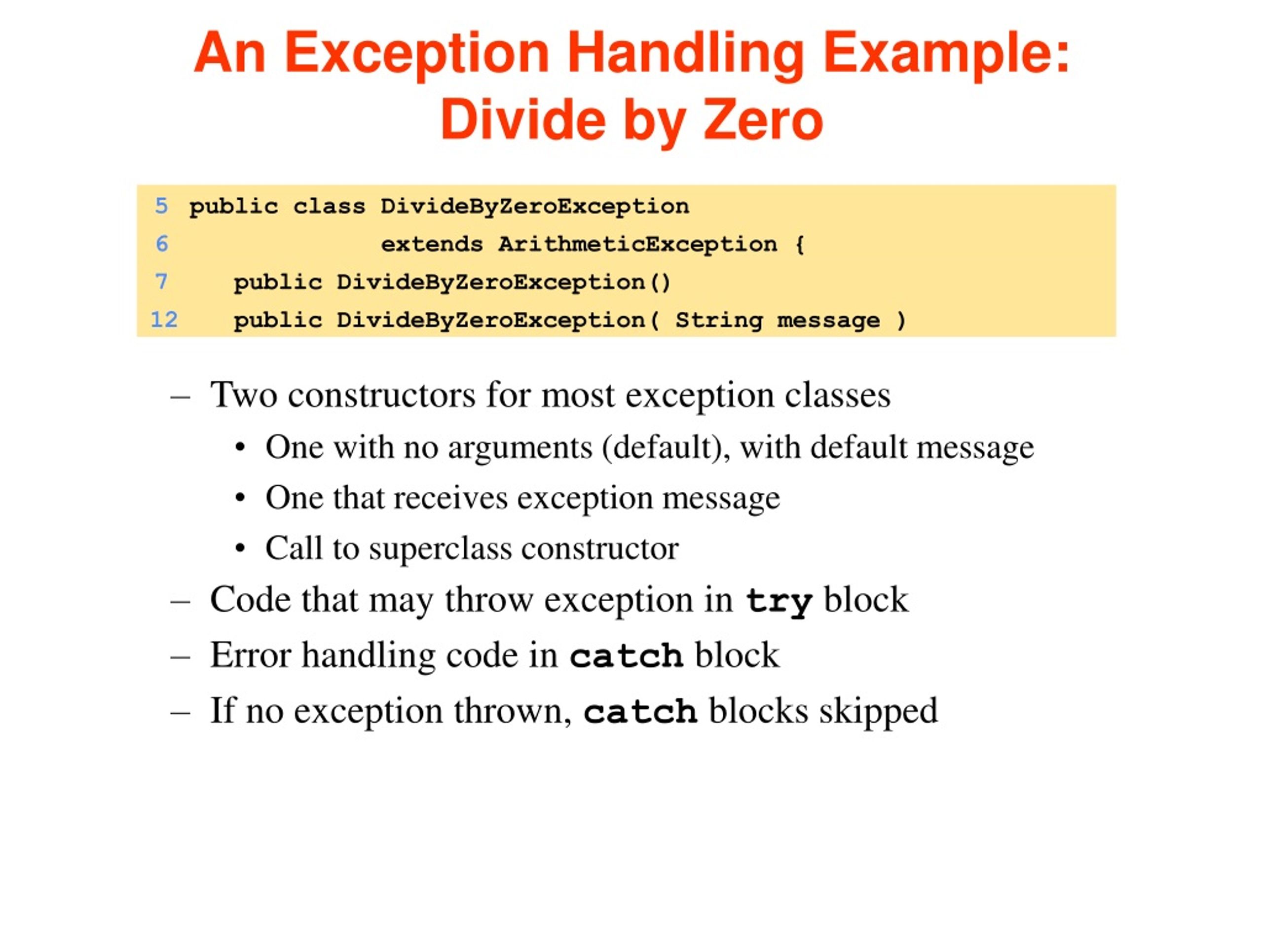 PPT Exception Handling PowerPoint Presentation, free download ID