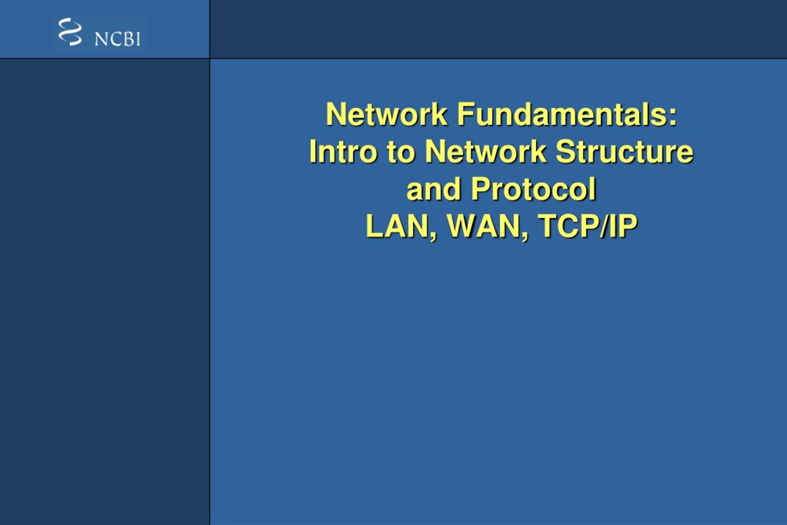 PPT Network Fundamentals Intro to Network Structure and Protocol LAN