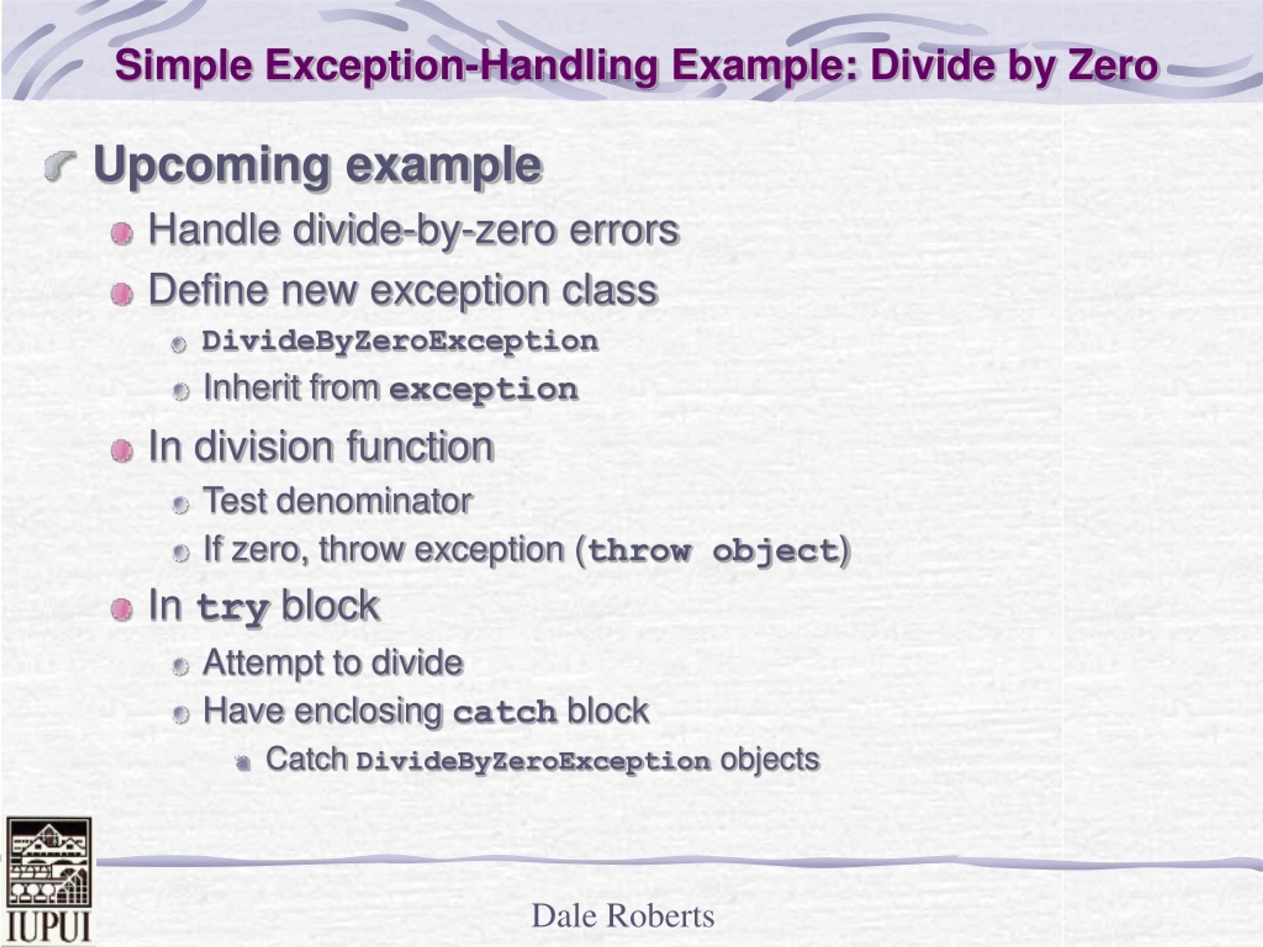 PPT Exception Handling PowerPoint Presentation, free download ID