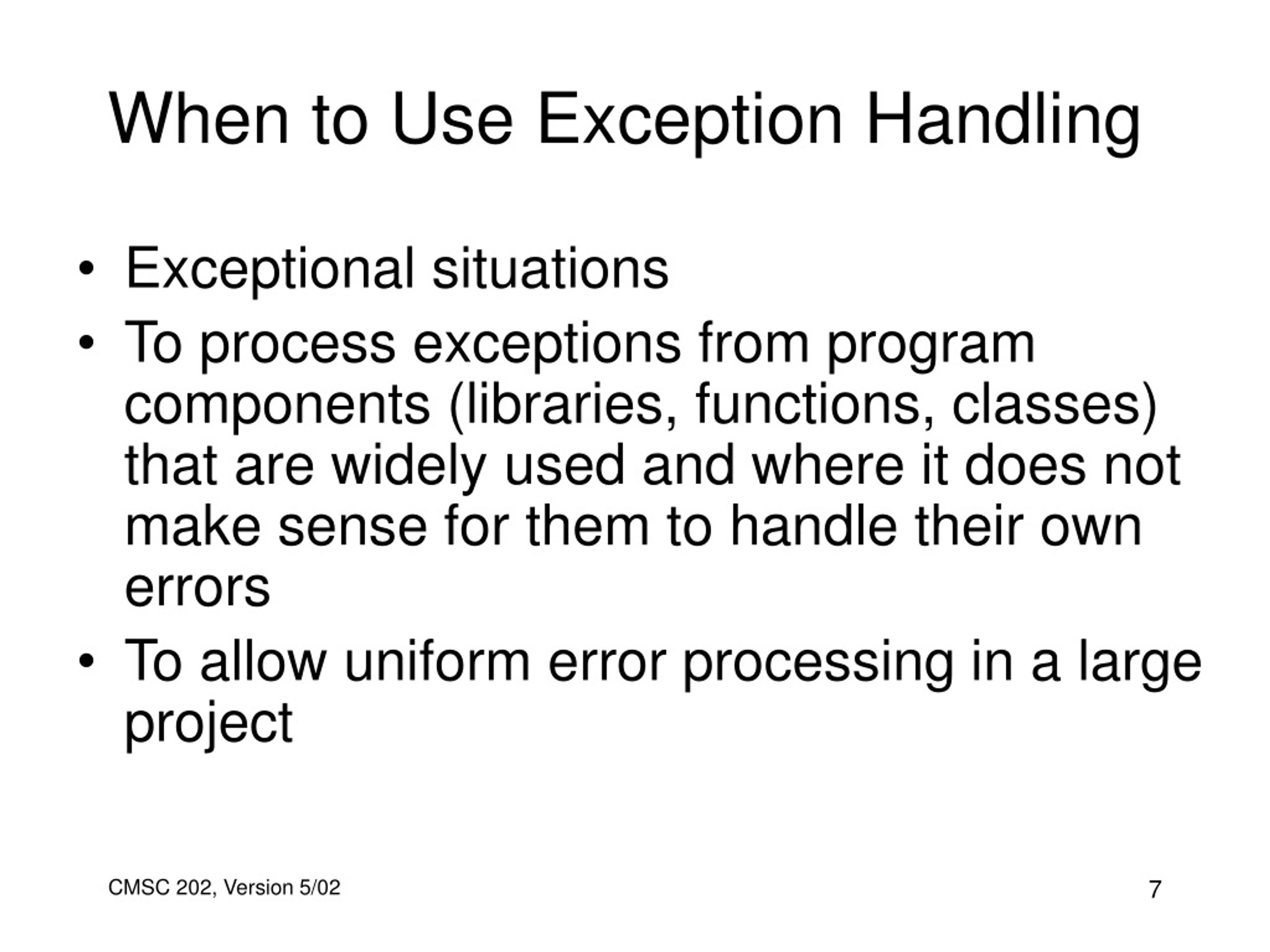 PPT Exception Handling PowerPoint Presentation, free download ID