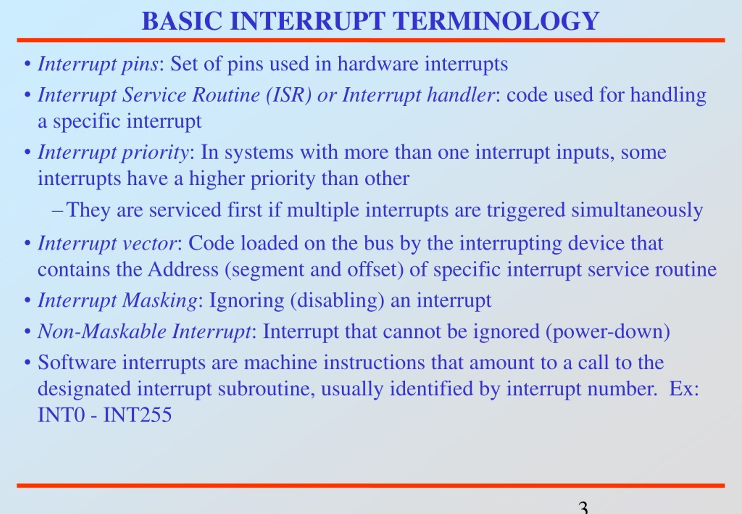 PPT INTERRUPTS & INTERRUPT SERVICE ROUTINE(ISR) PowerPoint