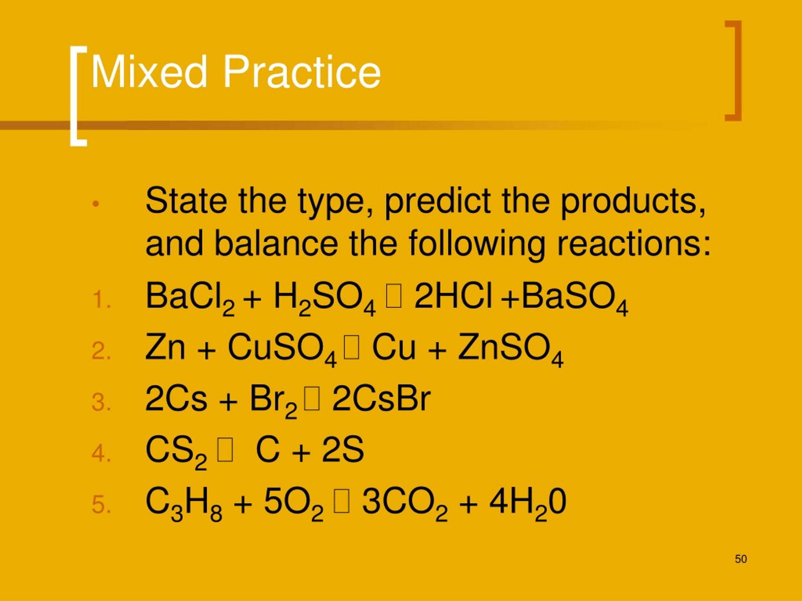 PPT Chemical Equations and Reactions PowerPoint Presentation, free