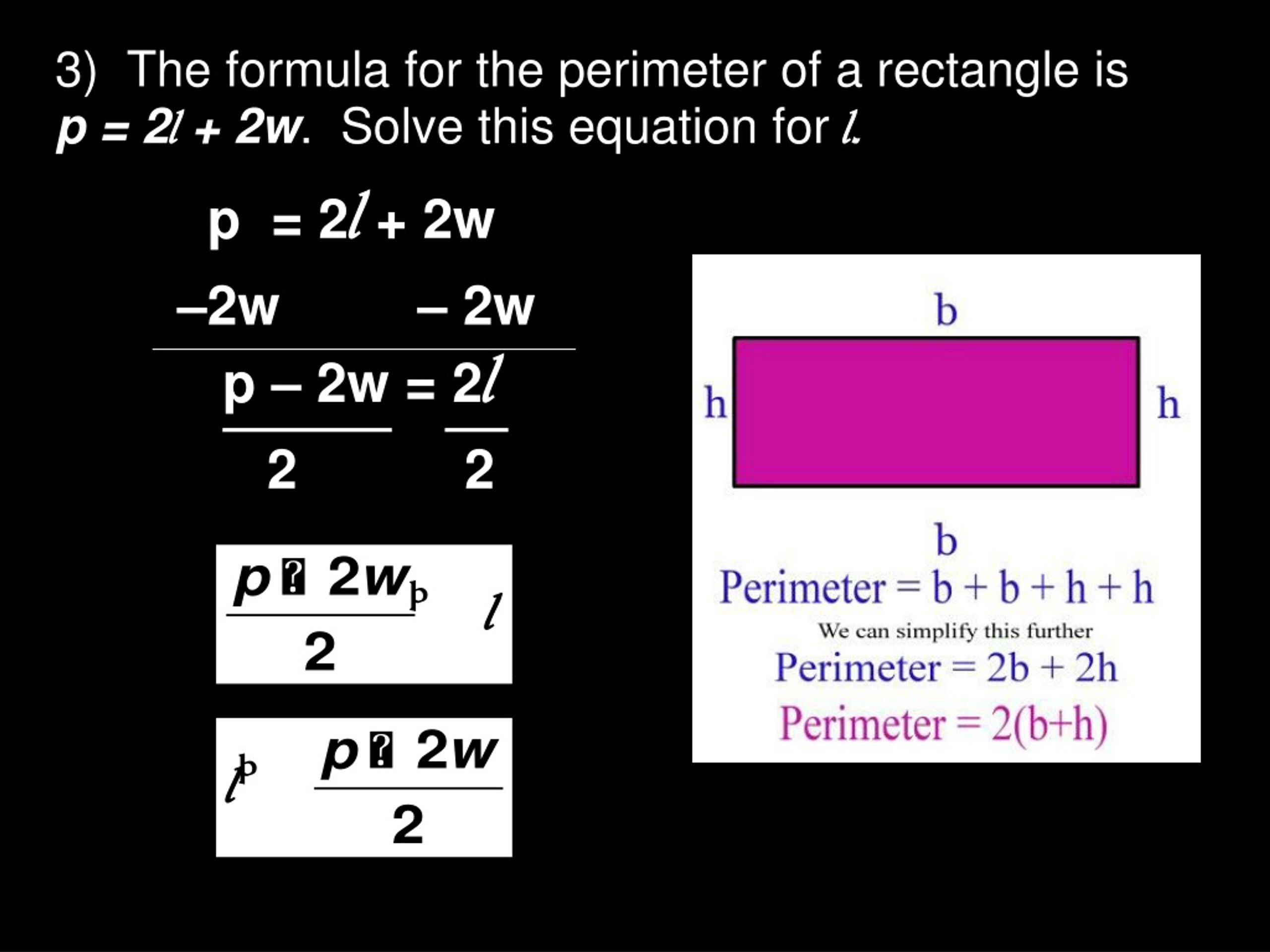 PPT 1.4 Rewriting Equations and Formulas PowerPoint Presentation
