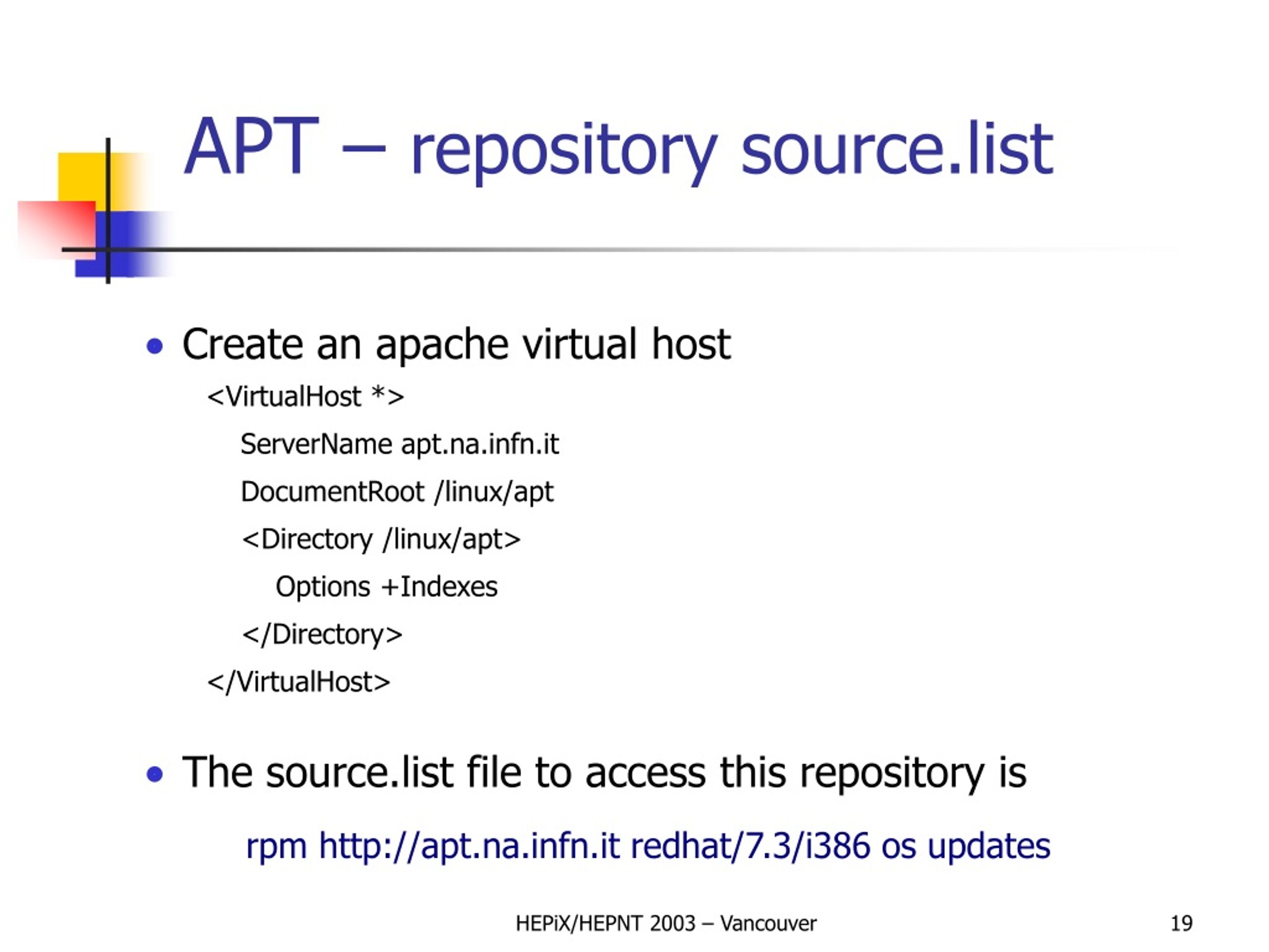 PPT APT for RPM Simplified package management for rpm based distributions PowerPoint